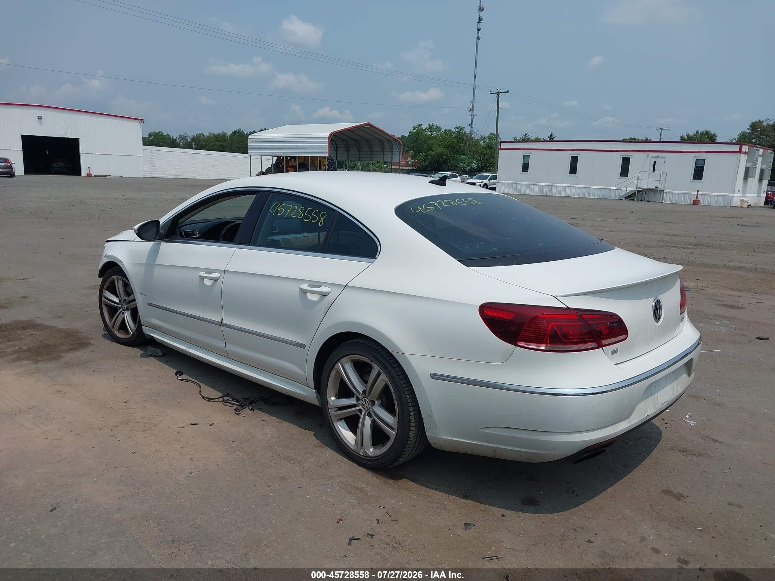 2015 Volkswagen Cc 2.0t R-line White vin: WVWBN7AN0FE826064