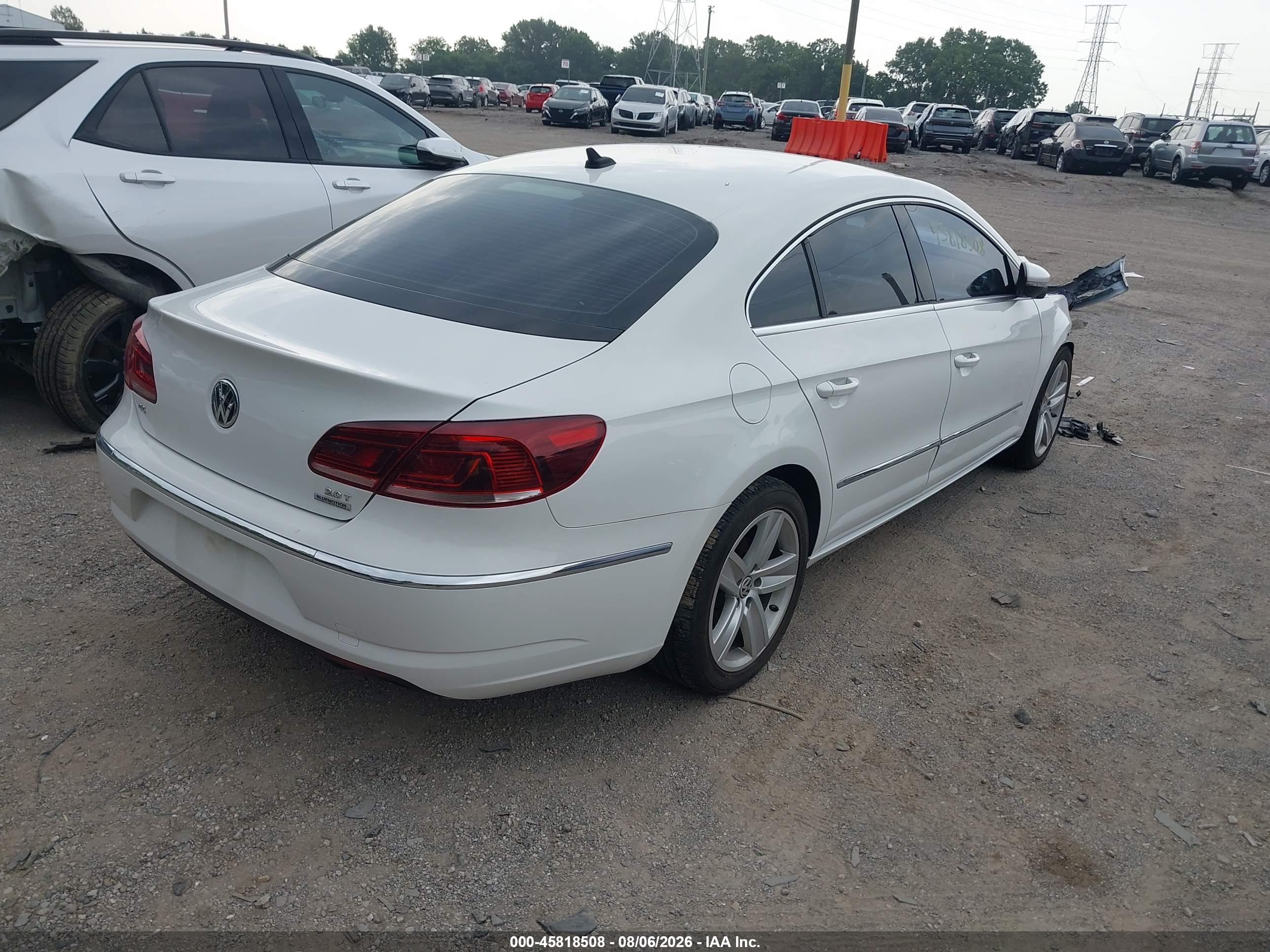 2015 Volkswagen Cc 2.0t Sport White vin: WVWBN7AN3FE809050