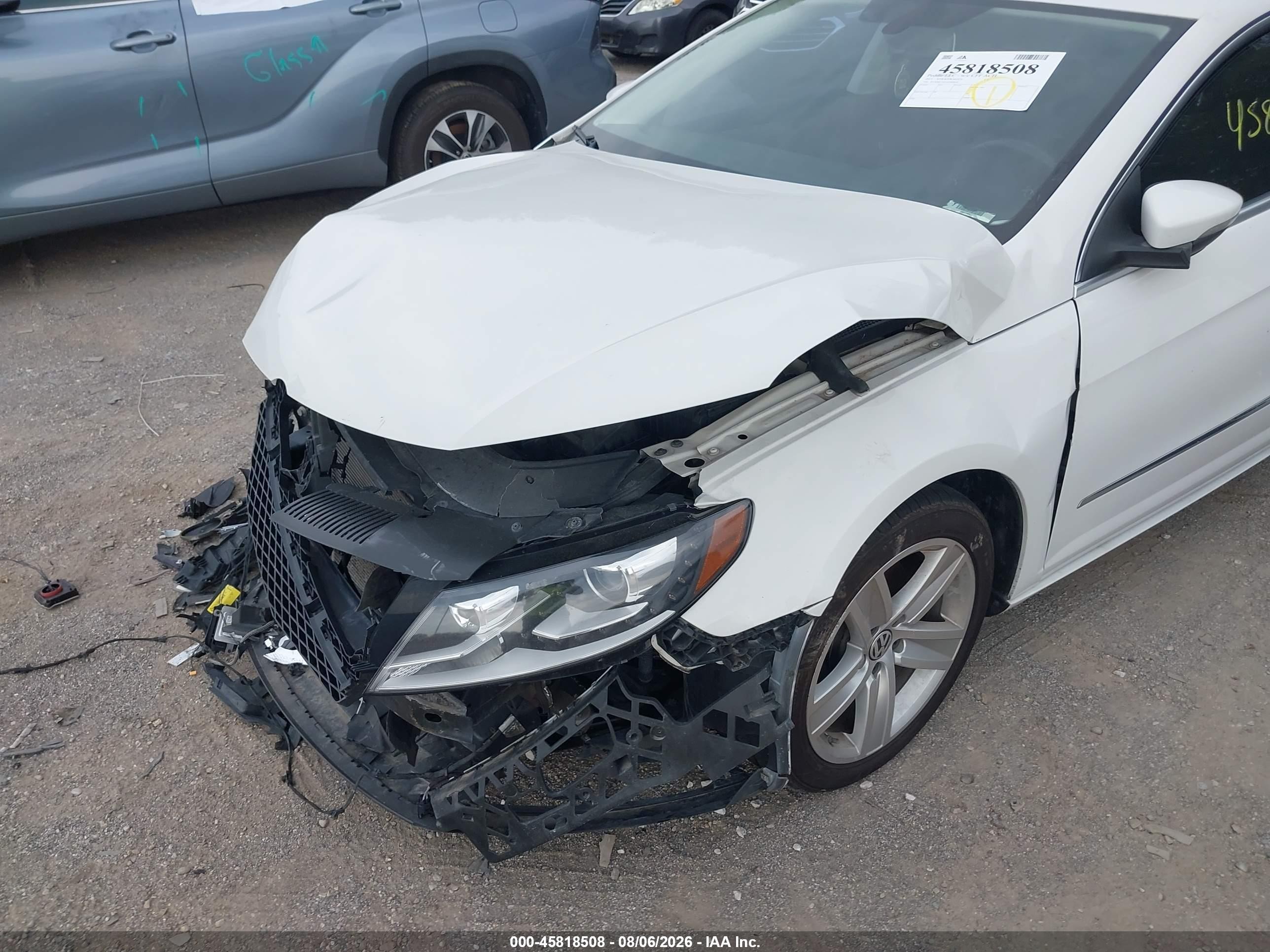 2015 Volkswagen Cc 2.0t Sport White vin: WVWBN7AN3FE809050