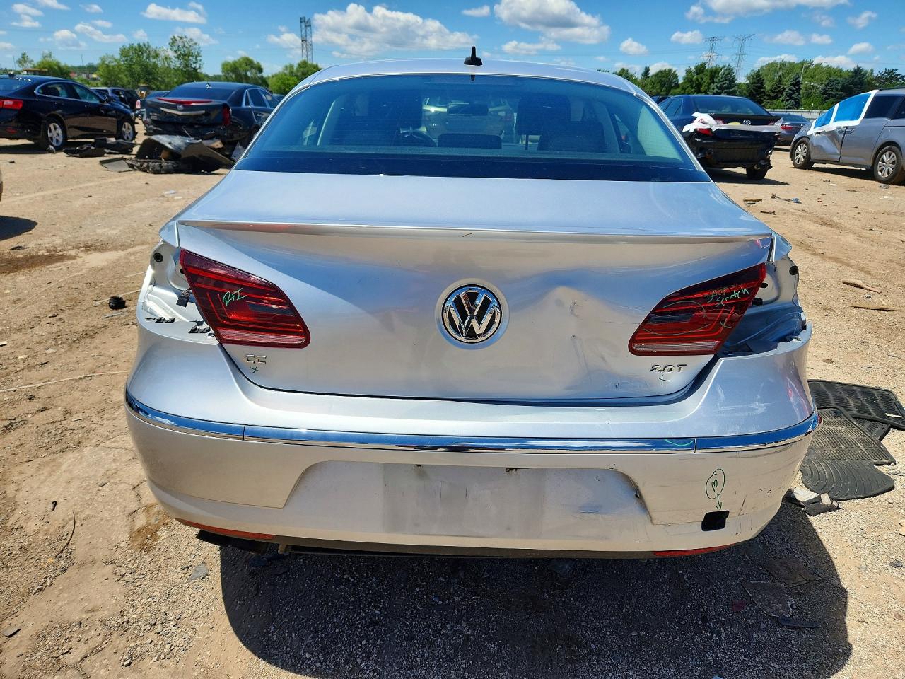2014 Volkswagen Cc Sport Silver vin: WVWBN7AN4EE527918
