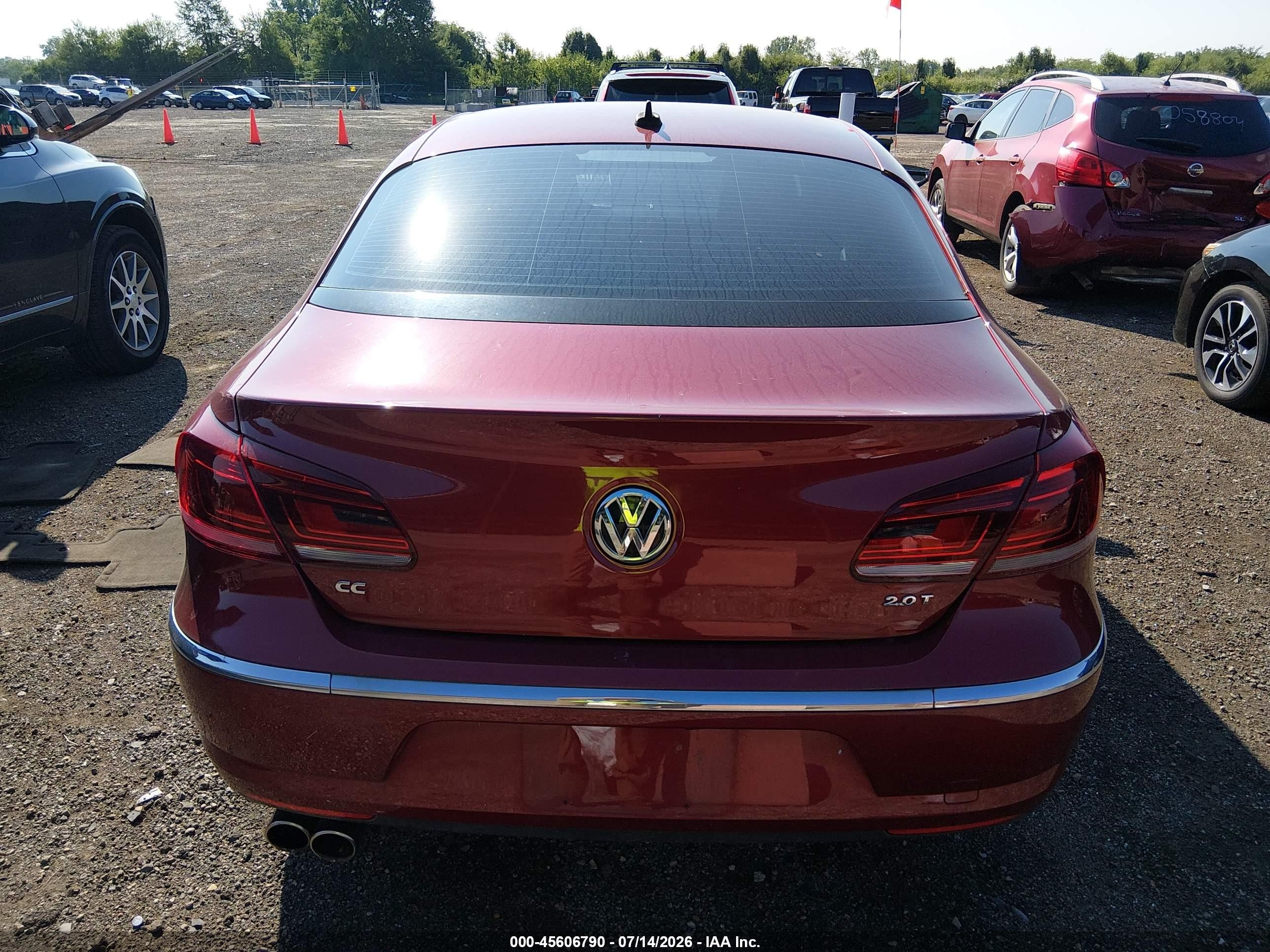 2015 Volkswagen Cc 2.0t Sport Red vin: WVWBN7AN9FE819775