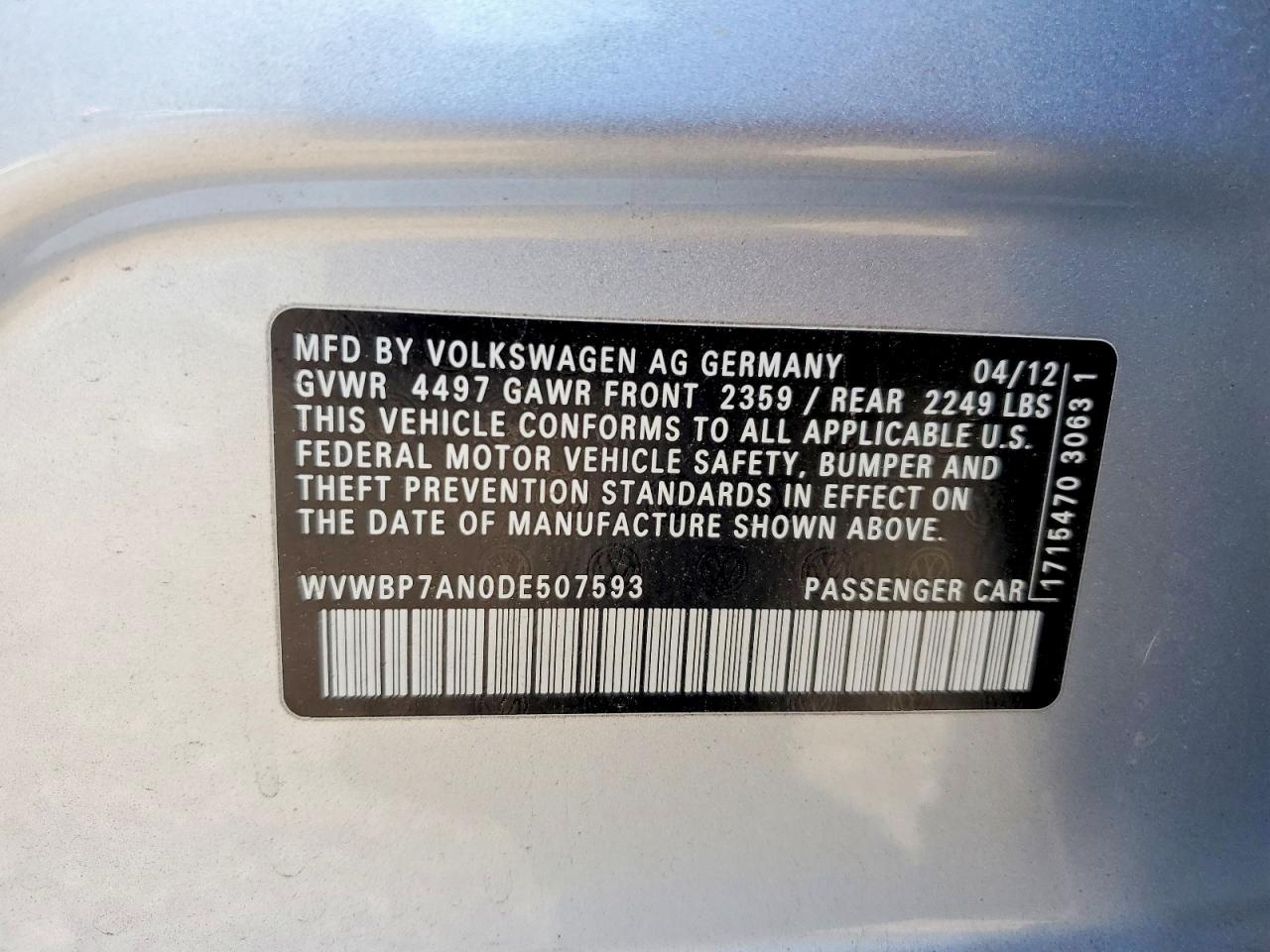 2013 Volkswagen Cc Sport Manual Silver vin: WVWBP7AN0DE507593