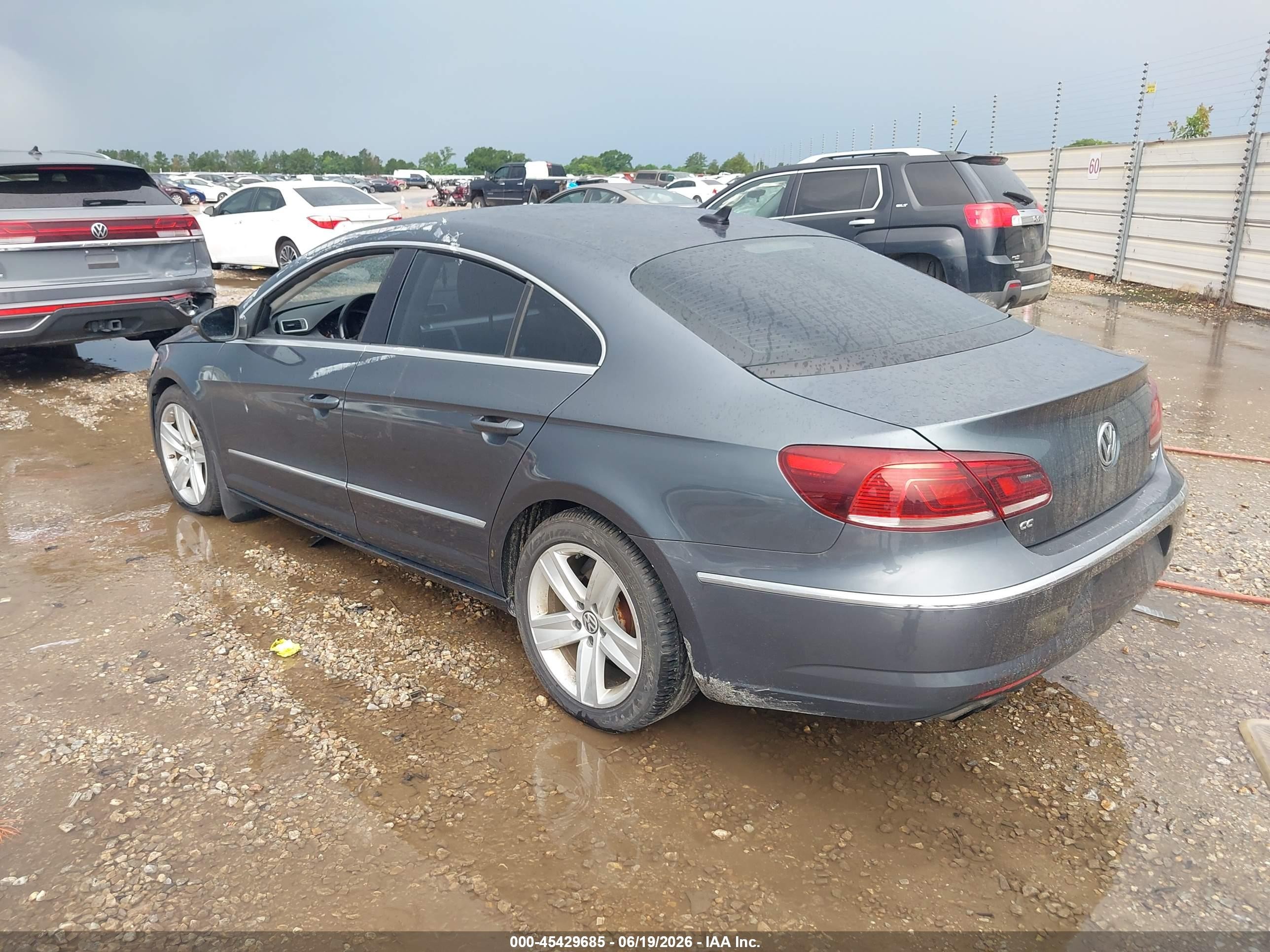 2015 Volkswagen Cc 2.0t Sport Gray vin: WVWBP7AN0FE813292