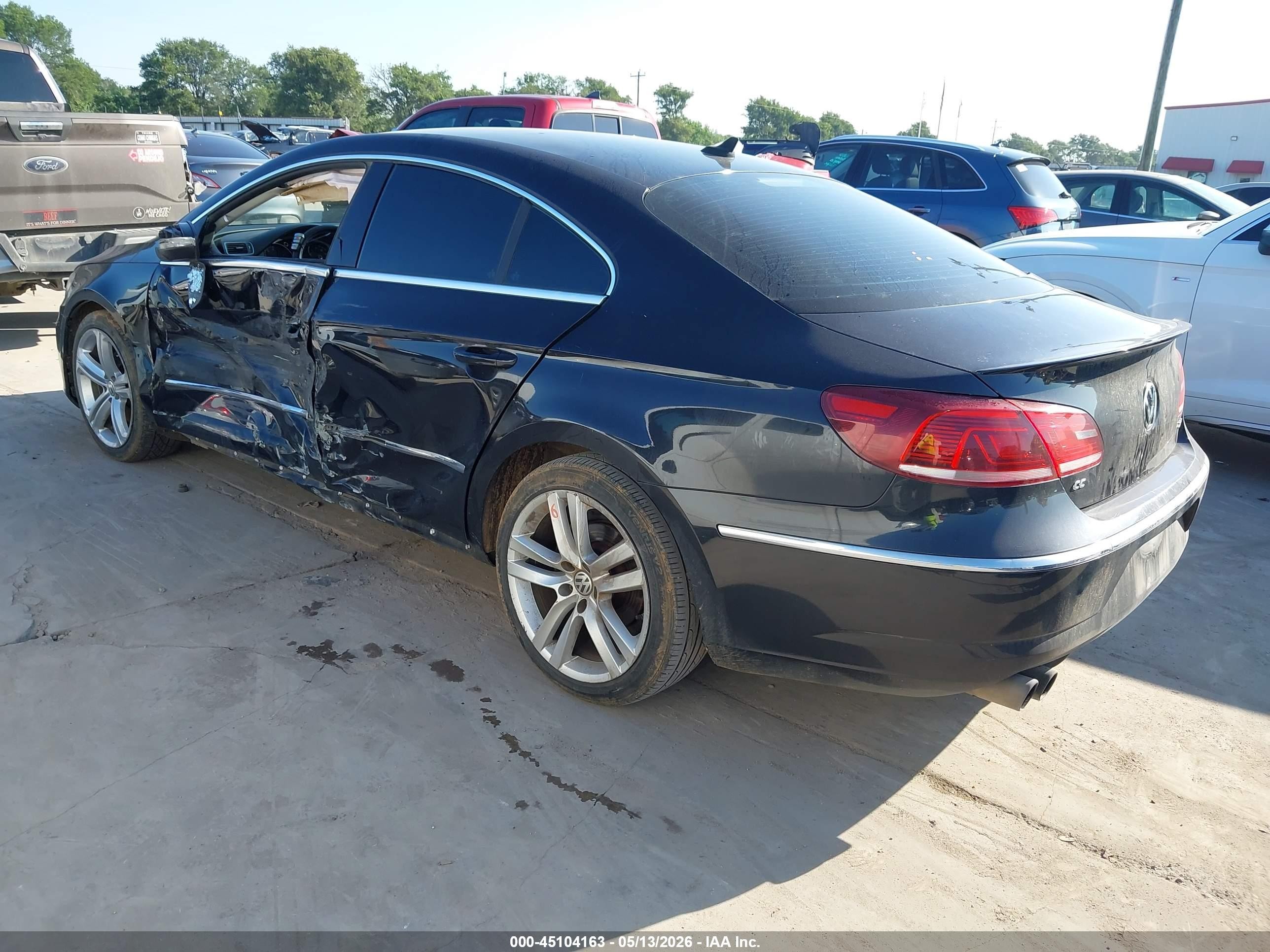 2014 Volkswagen Cc 2.0t R-line Black vin: WVWBP7AN1EE501433
