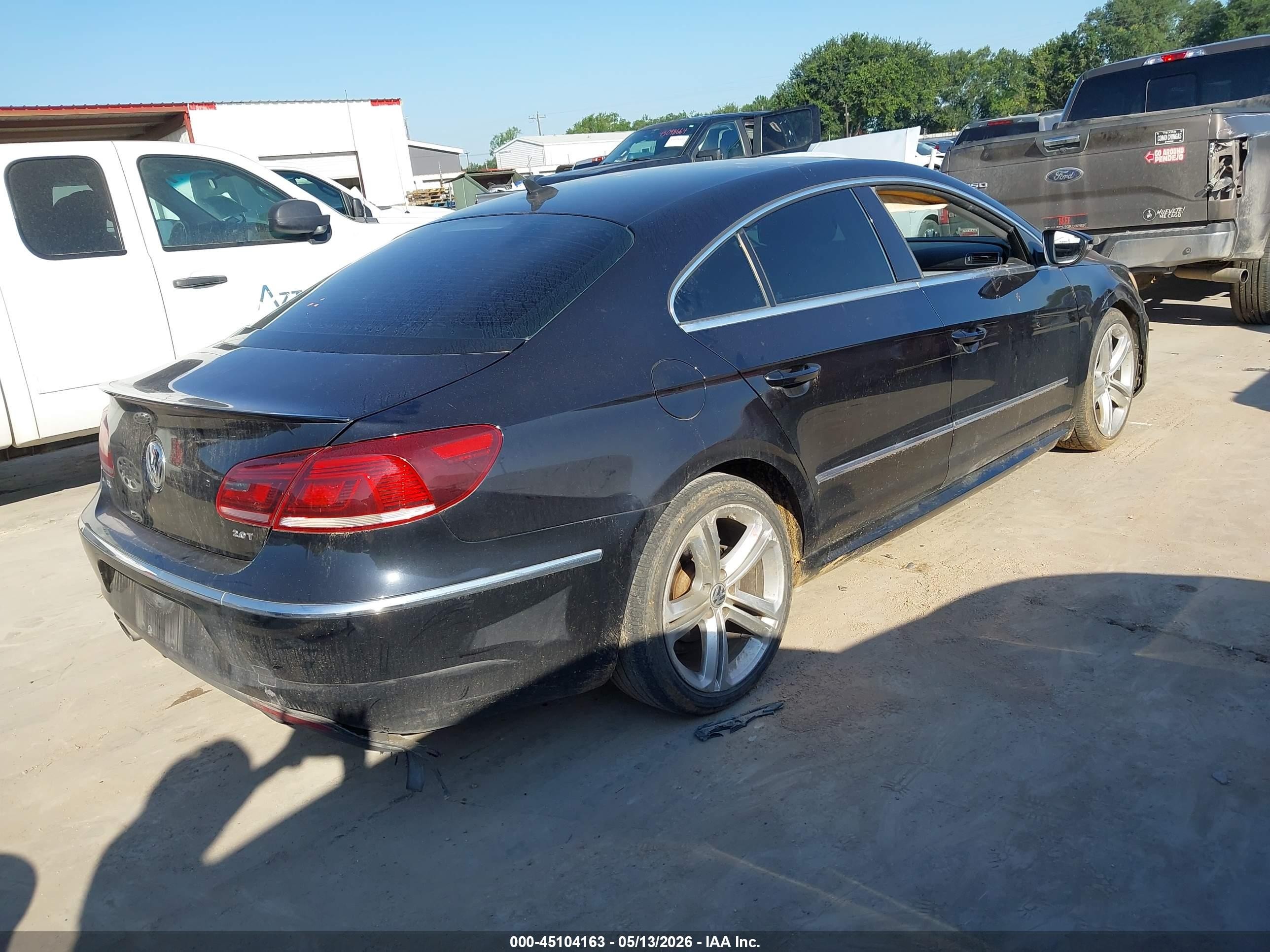 2014 Volkswagen Cc 2.0t R-line Black vin: WVWBP7AN1EE501433