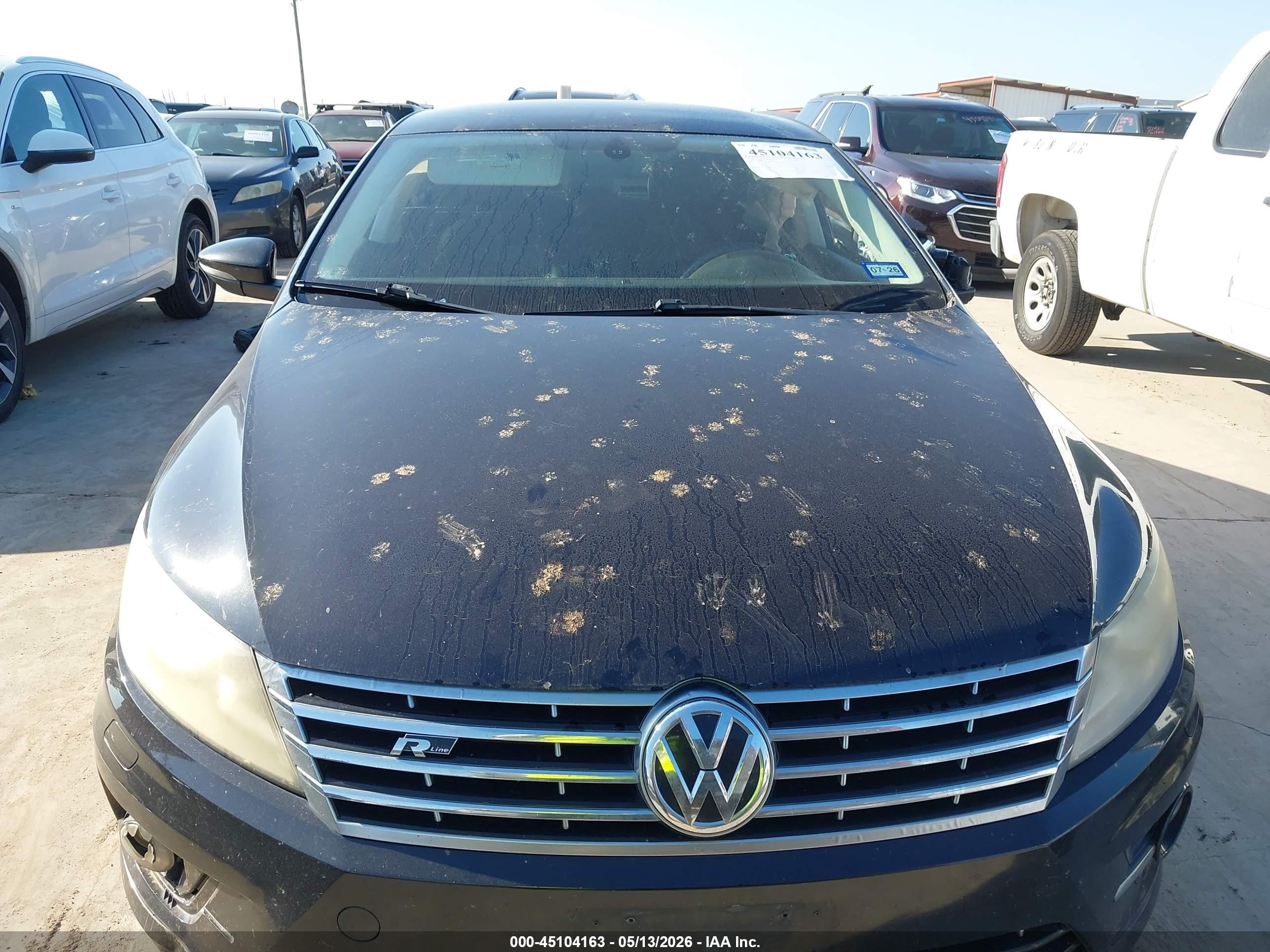 2014 Volkswagen Cc 2.0t R-line Black vin: WVWBP7AN1EE501433