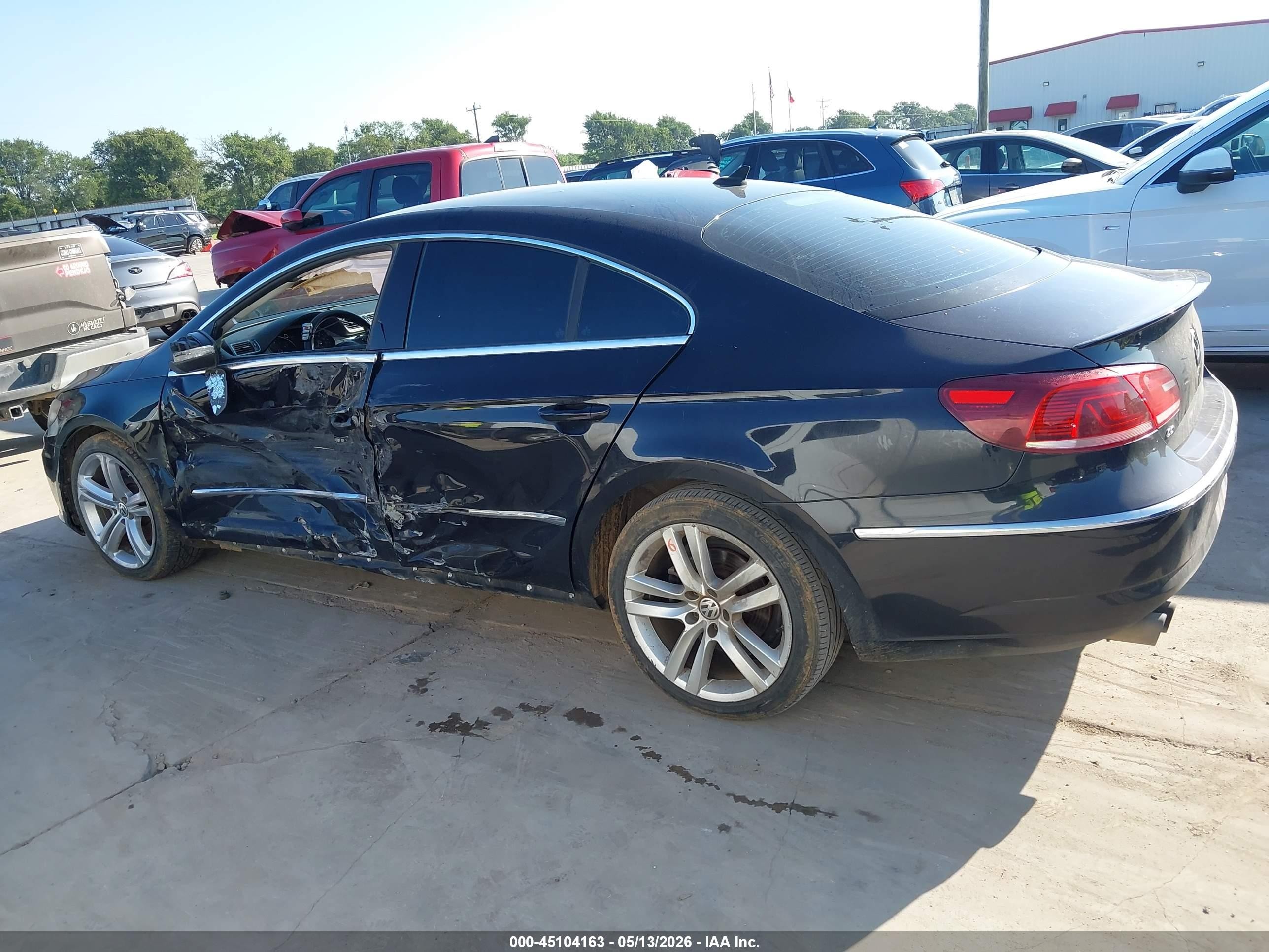 2014 Volkswagen Cc 2.0t R-line Black vin: WVWBP7AN1EE501433