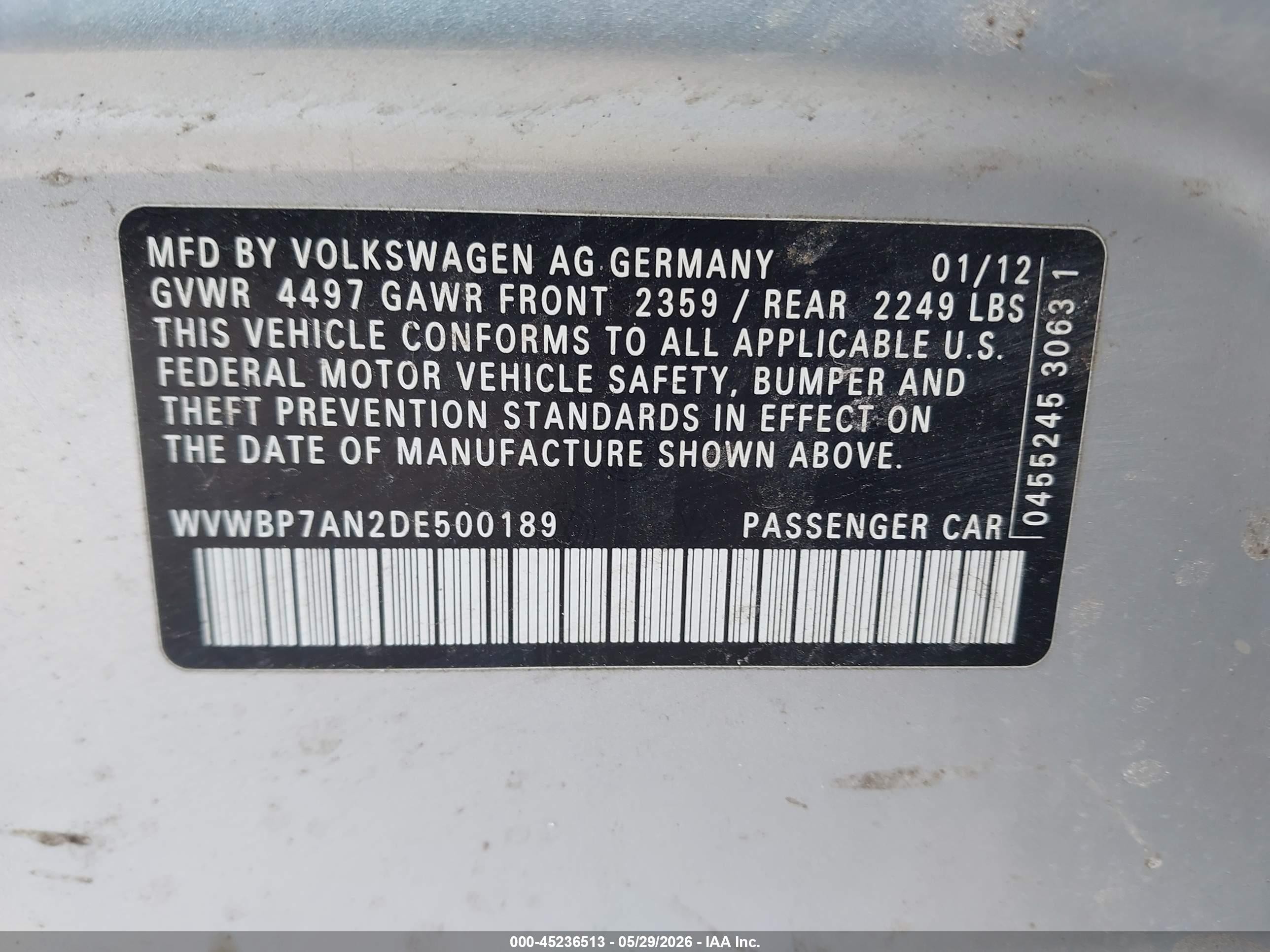 2013 Volkswagen Cc 2.0t Sport Plus Silver vin: WVWBP7AN2DE500189