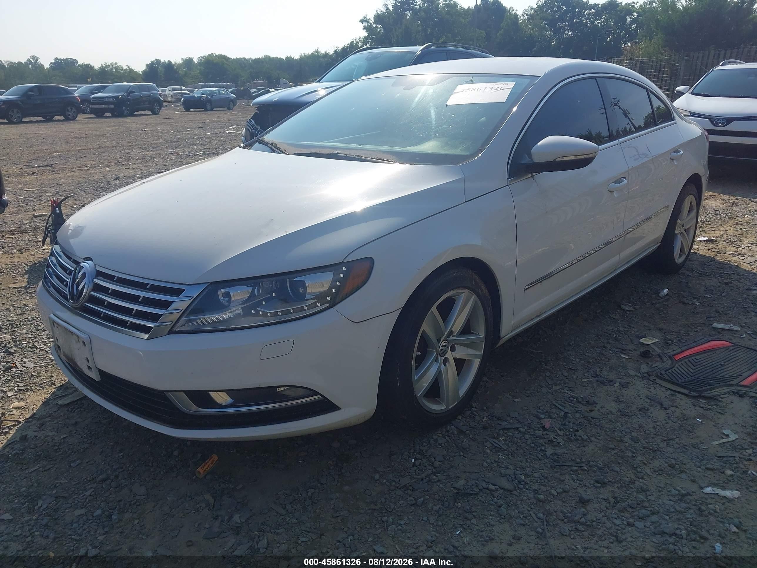 2014 Volkswagen Cc 2.0t Sport White vin: WVWBP7AN2EE522520
