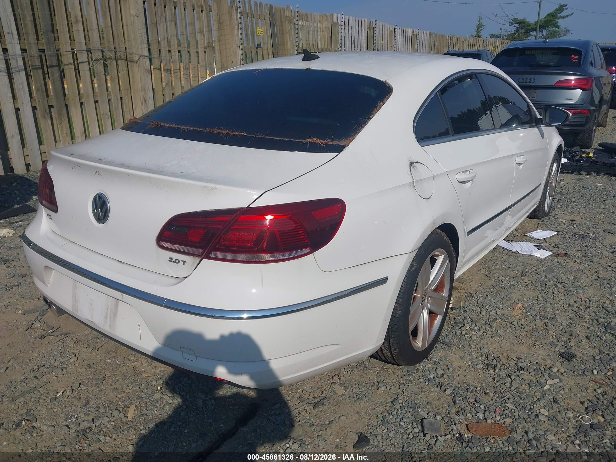 2014 Volkswagen Cc 2.0t Sport White vin: WVWBP7AN2EE522520