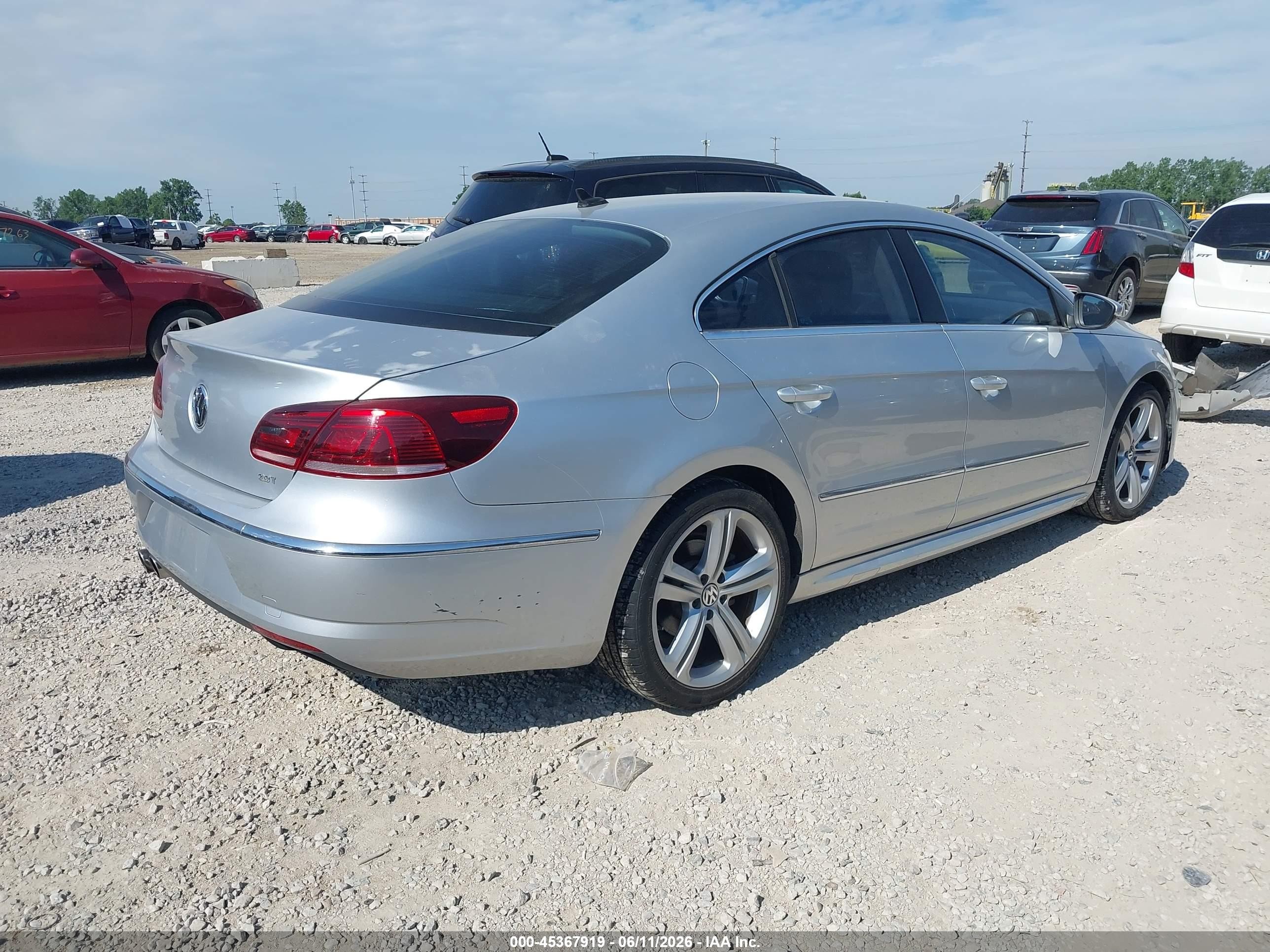 2014 Volkswagen Cc 2.0t R-line Silver vin: WVWBP7AN2EE533355