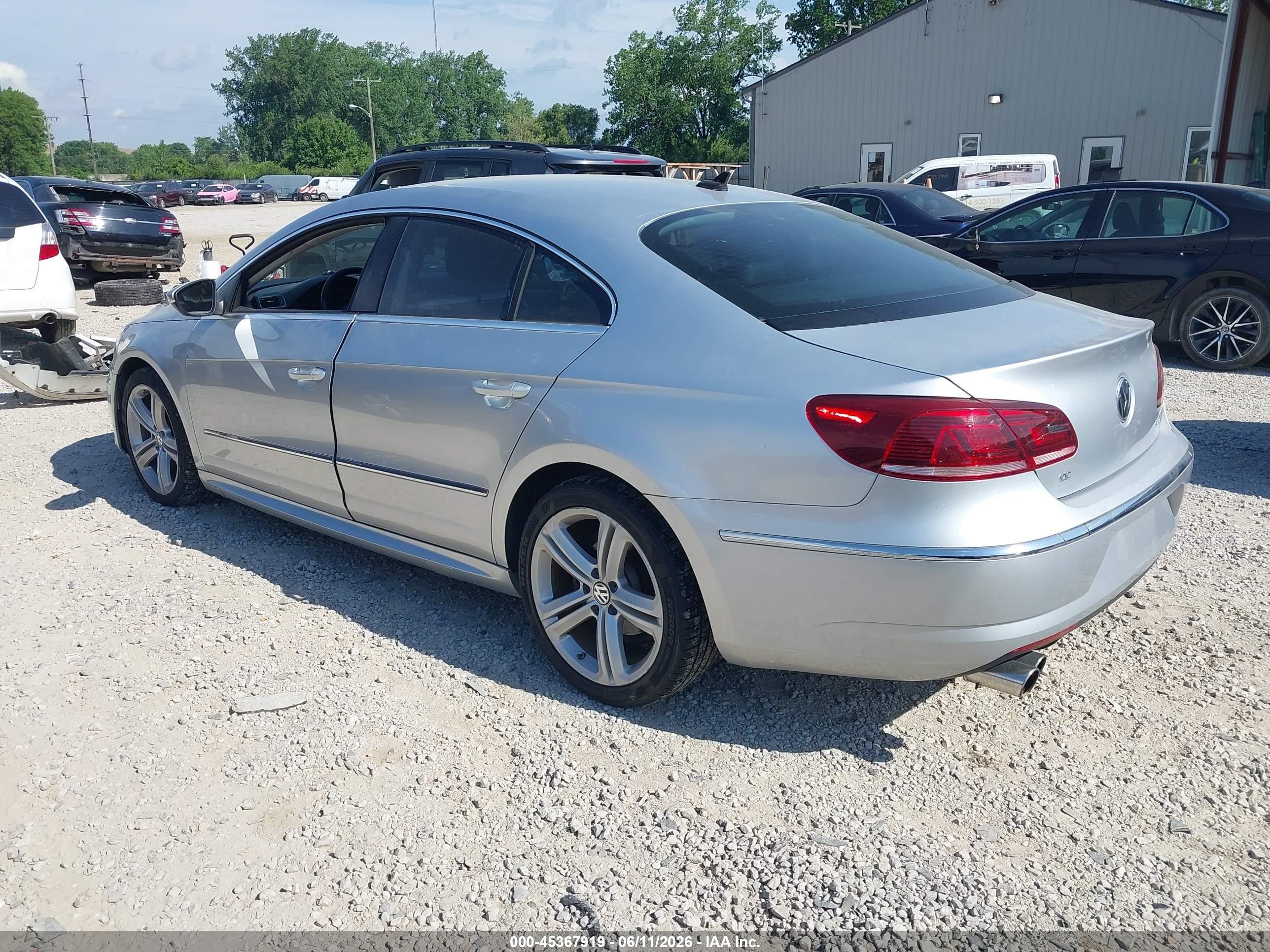 2014 Volkswagen Cc 2.0t R-line Silver vin: WVWBP7AN2EE533355