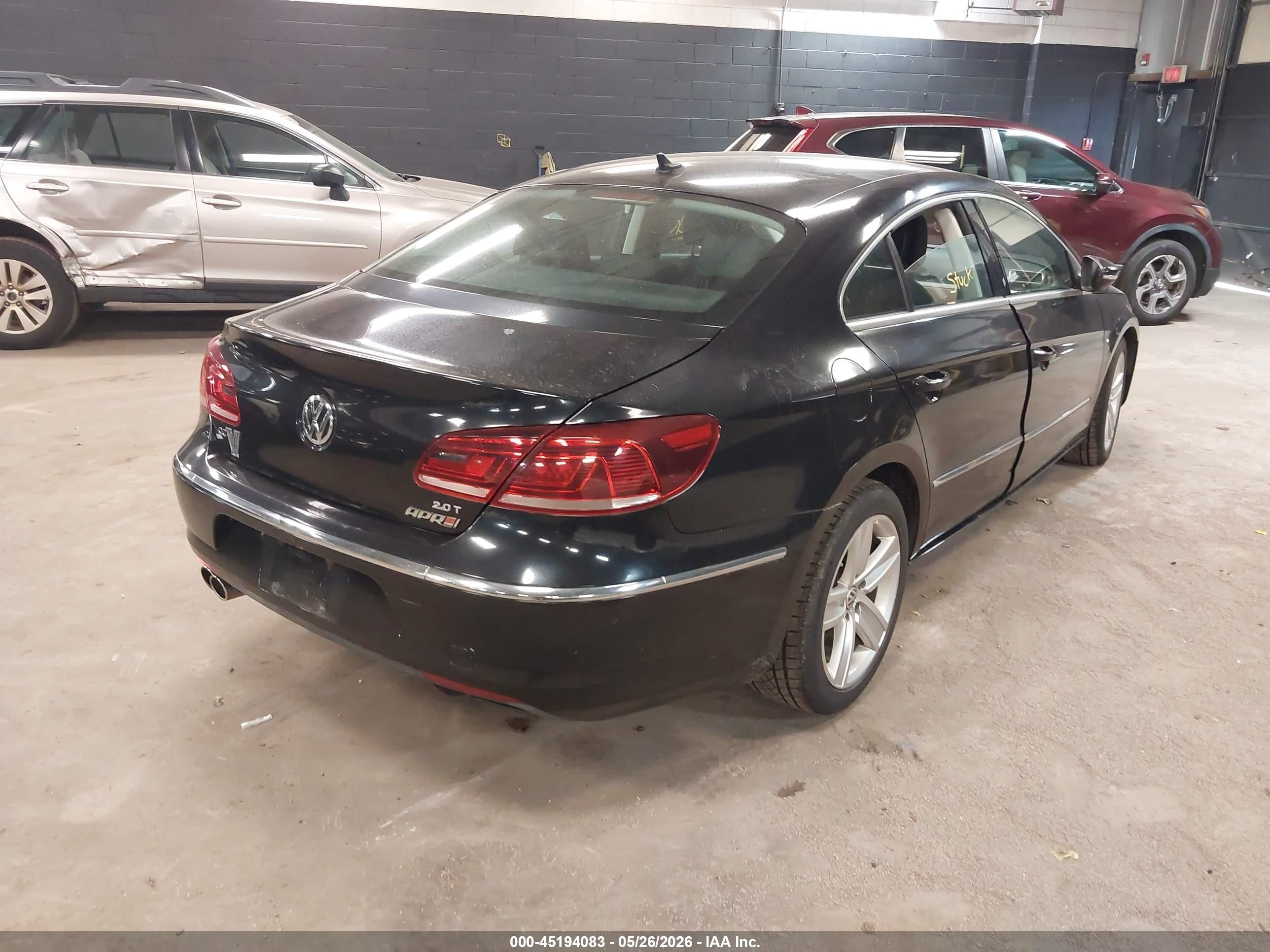 2014 Volkswagen Cc 2.0t Sport Black vin: WVWBP7AN4EE537665