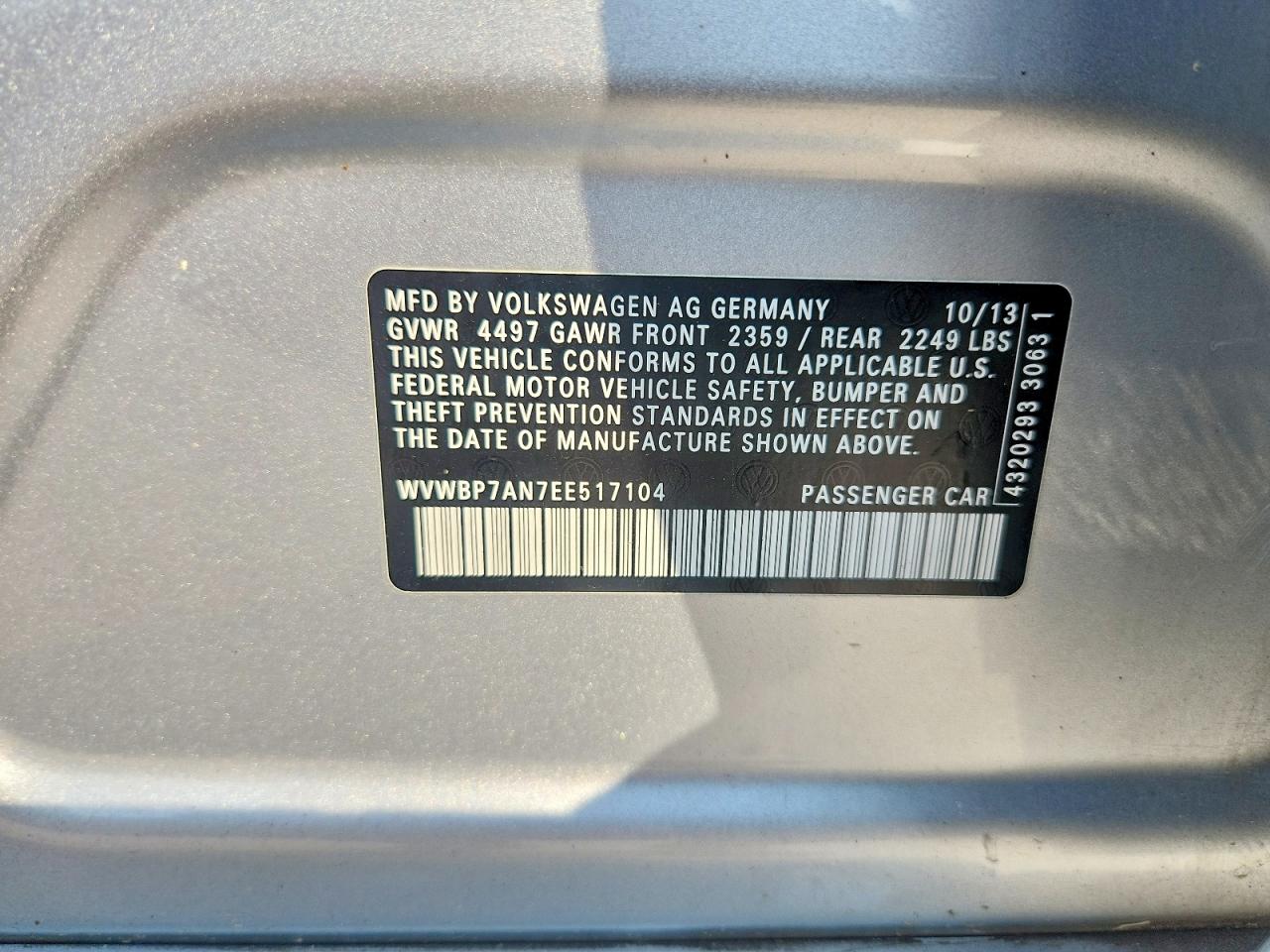 2014 Volkswagen Cc Sport Silver vin: WVWBP7AN7EE517104