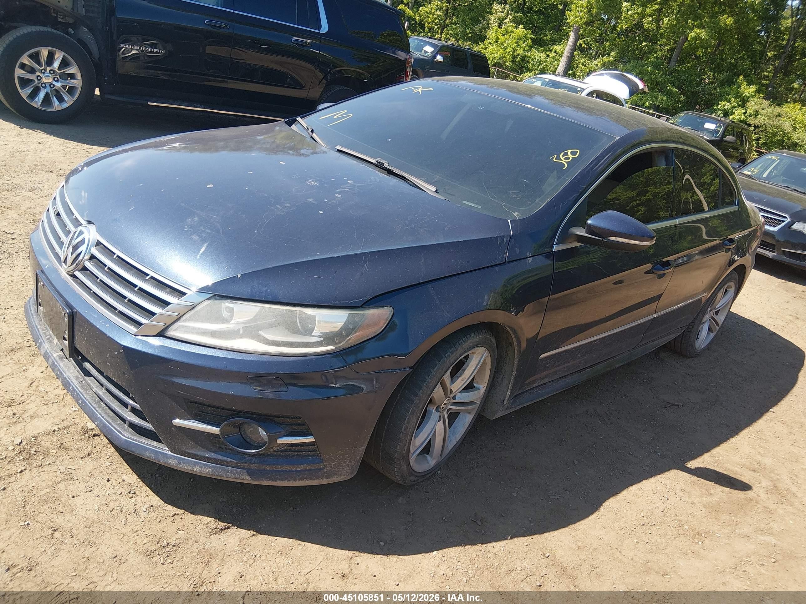 2014 Volkswagen Cc 2.0t R-line Blue vin: WVWBP7AN7EE538714