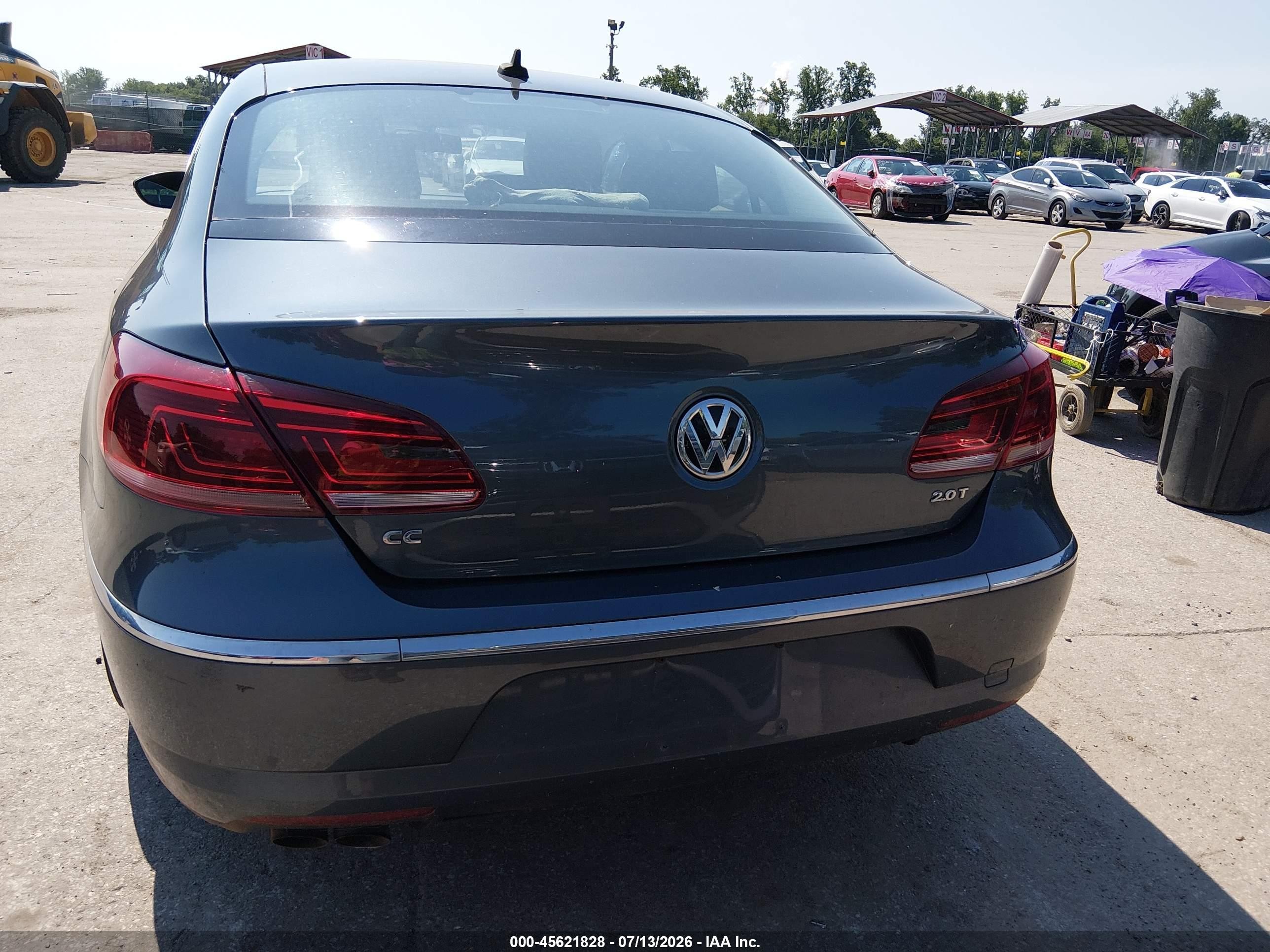 2015 Volkswagen Cc 2.0t Sport Gray vin: WVWBP7AN7FE819252