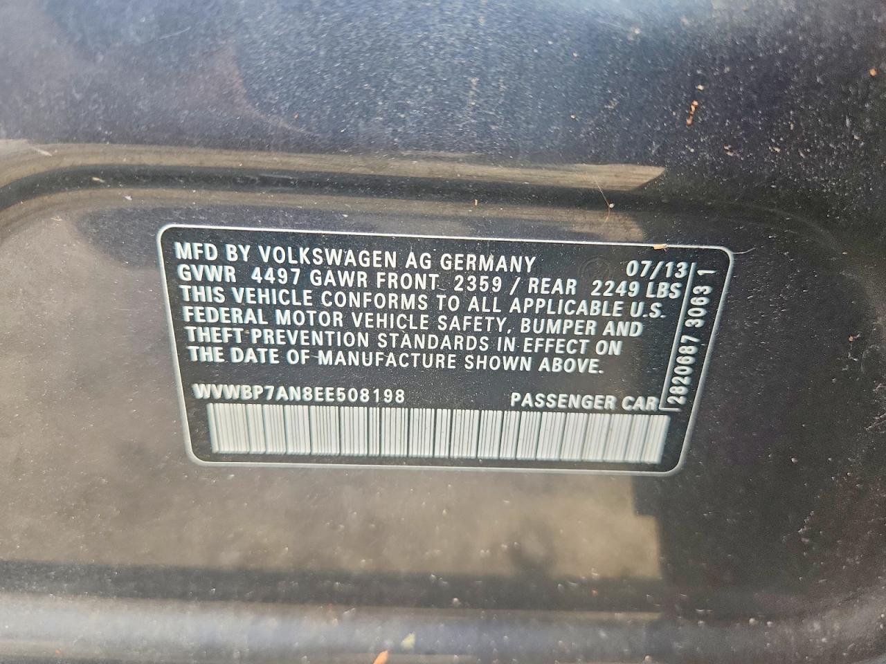 2014 Volkswagen Cc Sport Gray vin: WVWBP7AN8EE508198