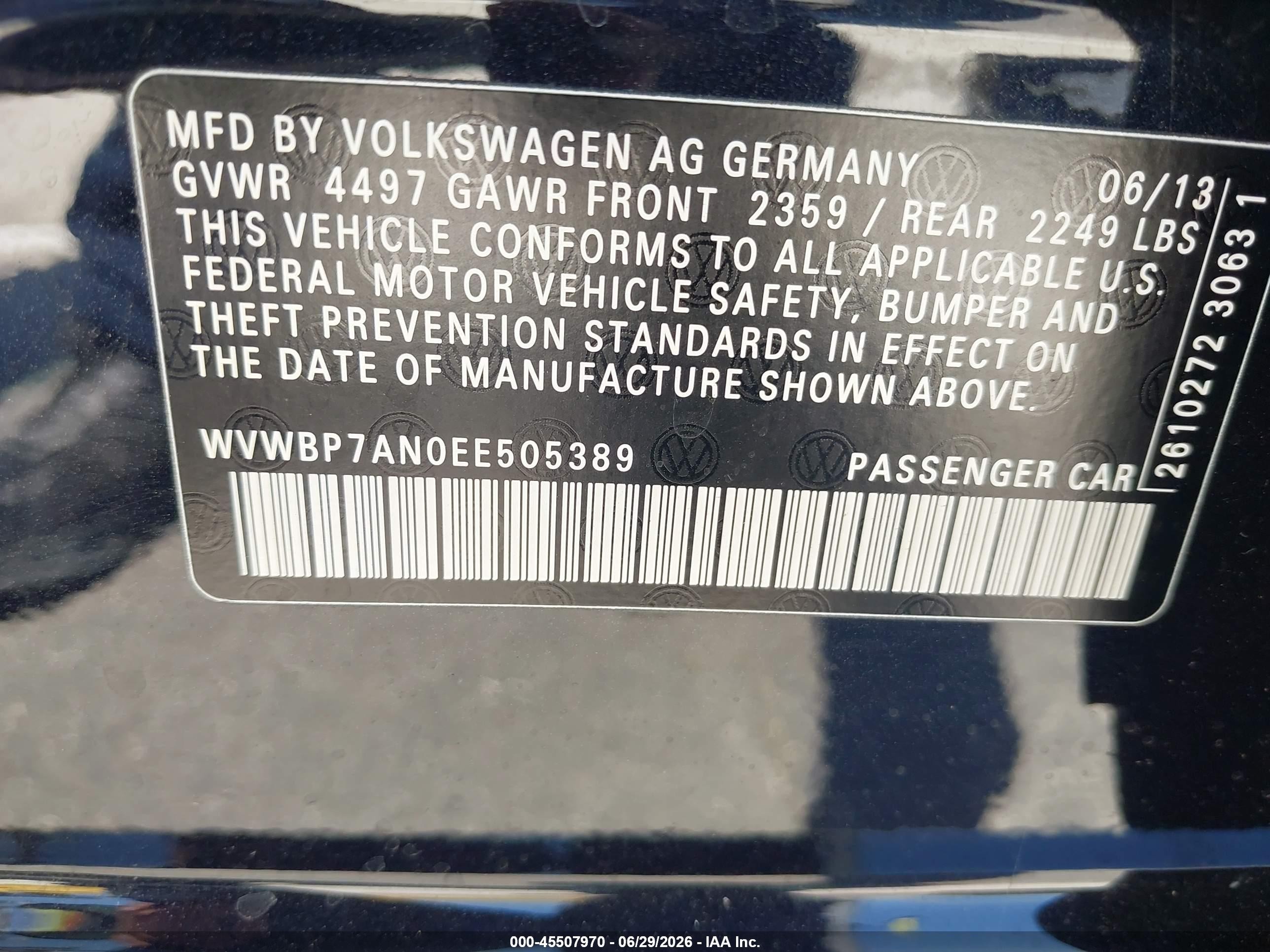 2014 Volkswagen Cc Sport Black vin: WVWBP7ANOEE505389