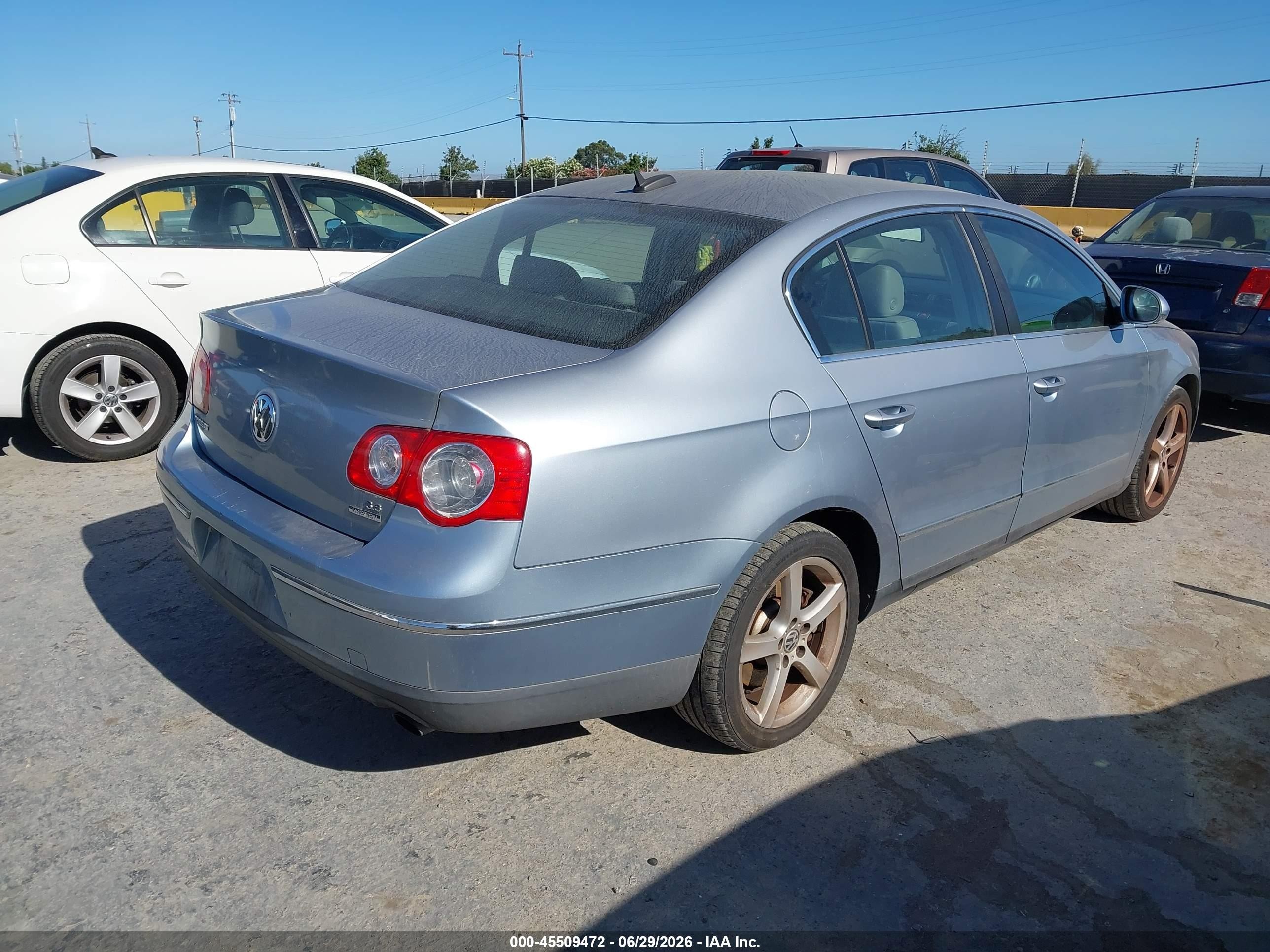 2006 Volkswagen Passat 3.6 Silver vin: WVWBU93C66P144398