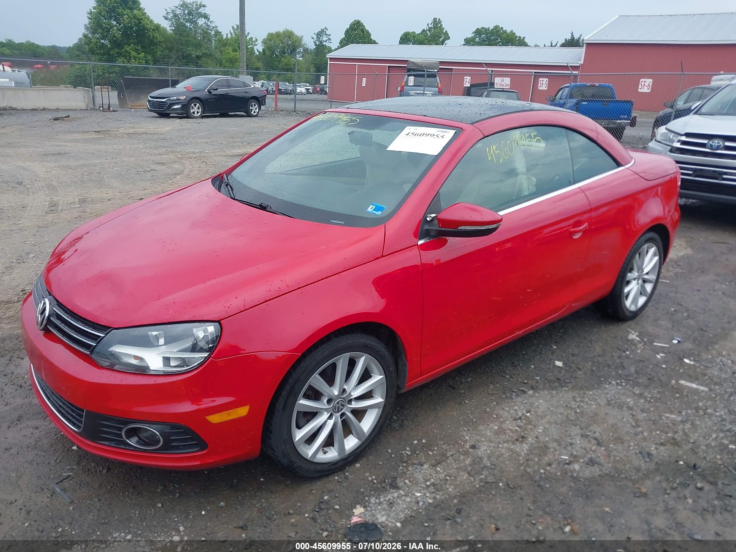 2012 Volkswagen Eos Komfort Red vin: WVWBW7AH1CV007423