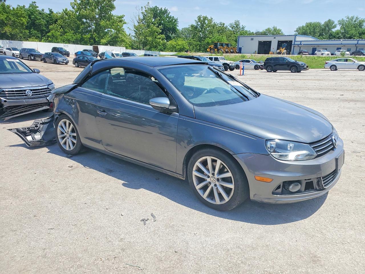 2012 Volkswagen Eos Komfort Gray vin: WVWBW7AH1CV010905