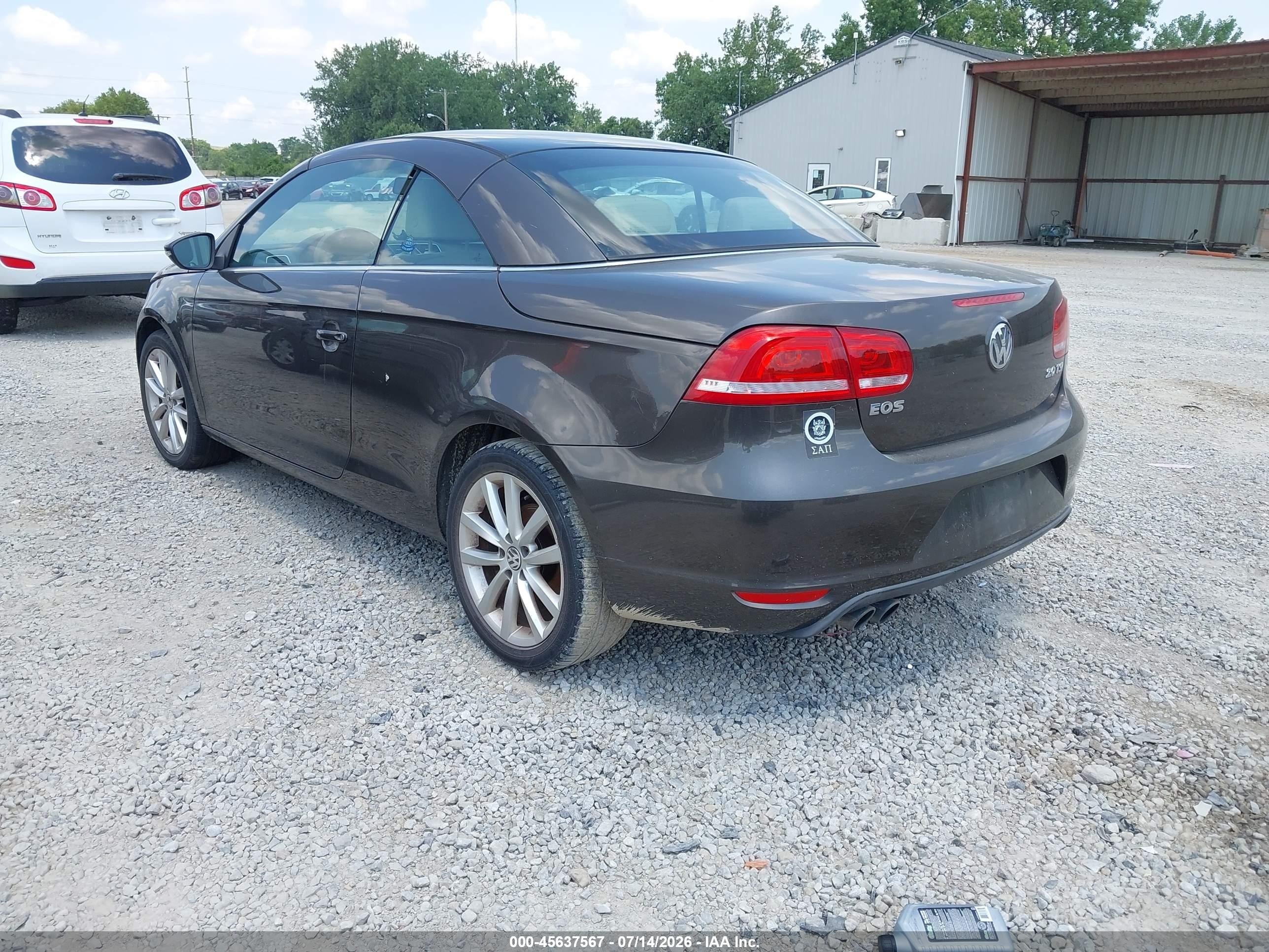 2012 Volkswagen Eos Komfort Серый vin: WVWBW7AH2CV009407