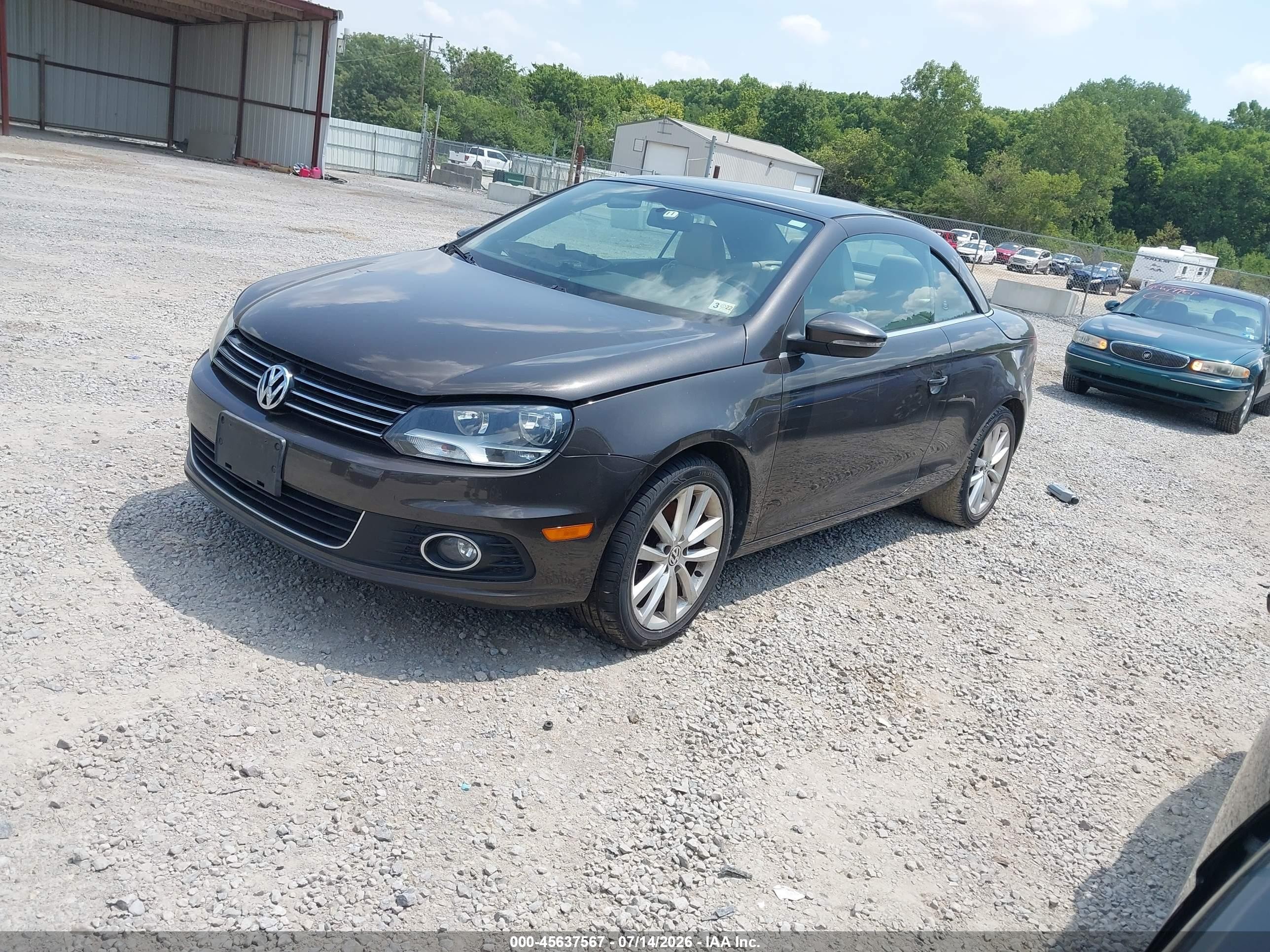 2012 Volkswagen Eos Komfort Серый vin: WVWBW7AH2CV009407
