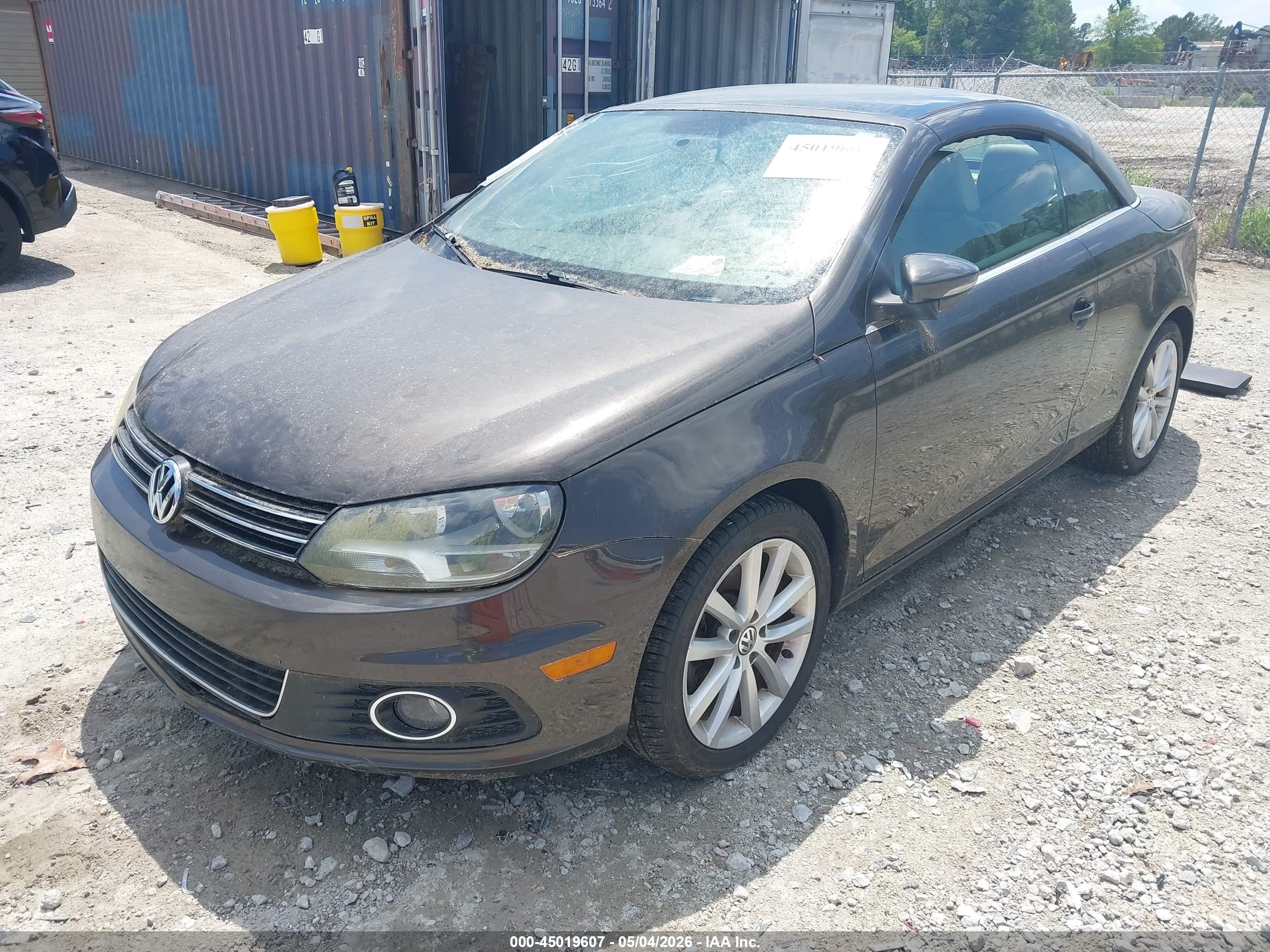 2012 Volkswagen Eos Komfort Серый vin: WVWBW7AH7CV009855