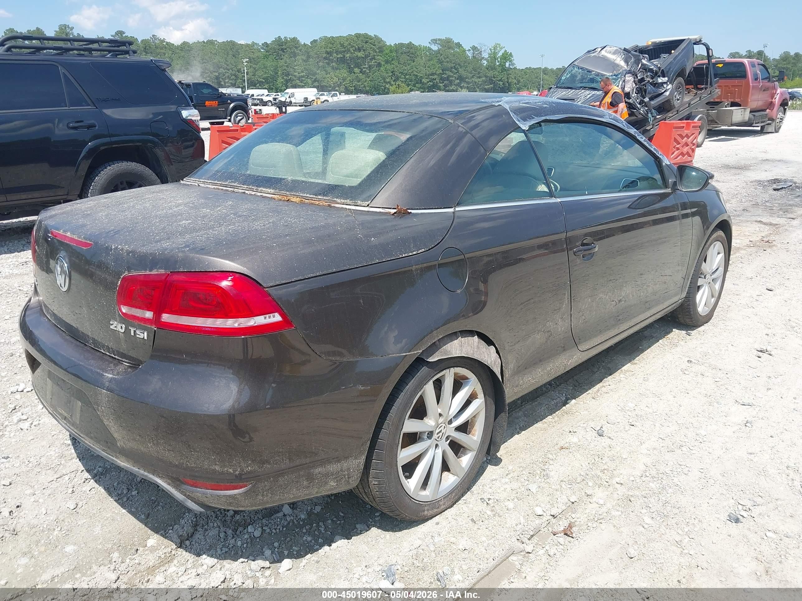 2012 Volkswagen Eos Komfort Серый vin: WVWBW7AH7CV009855