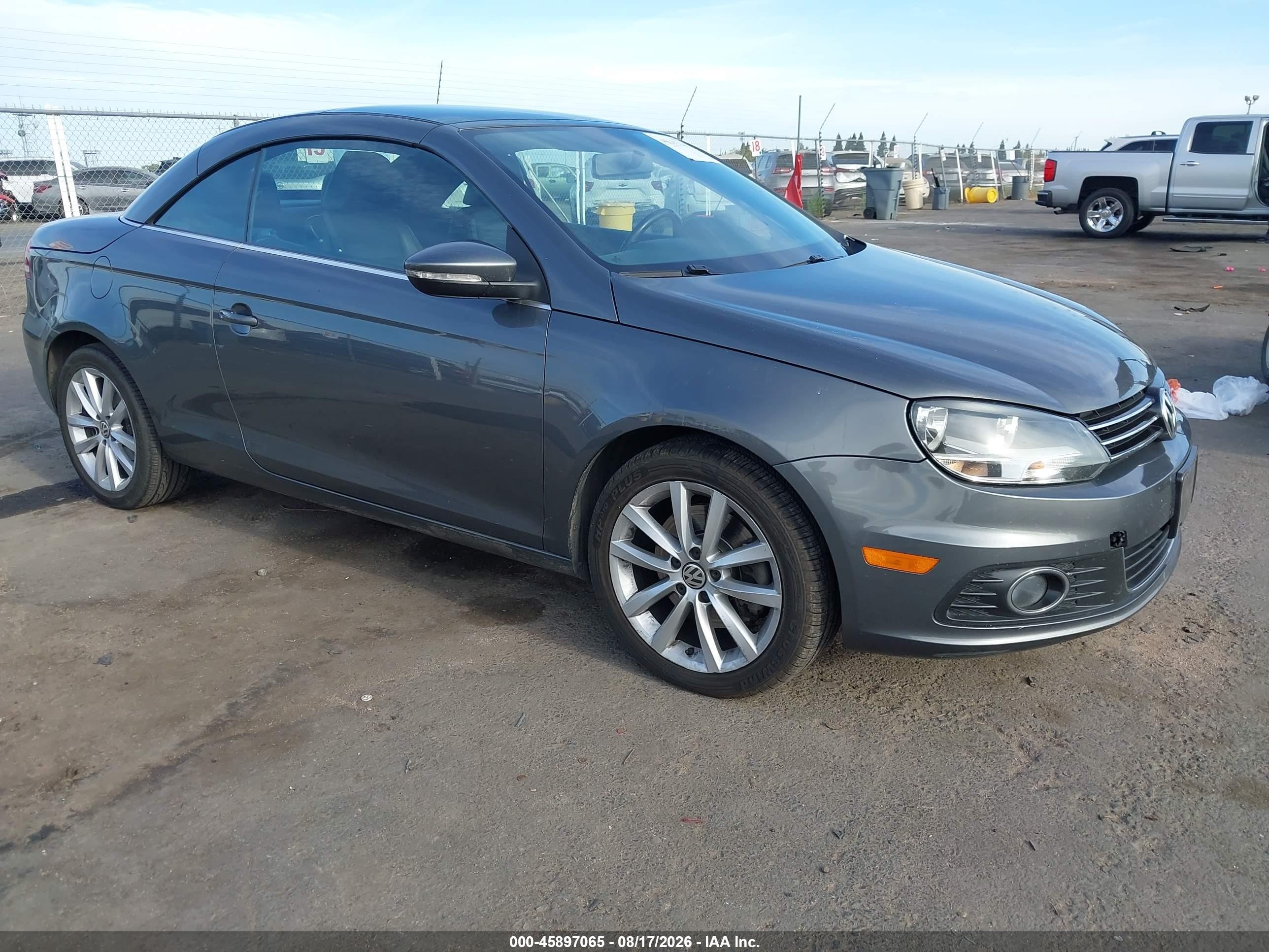 2012 Volkswagen Eos Komfort Серый vin: WVWBW7AH7CV016563