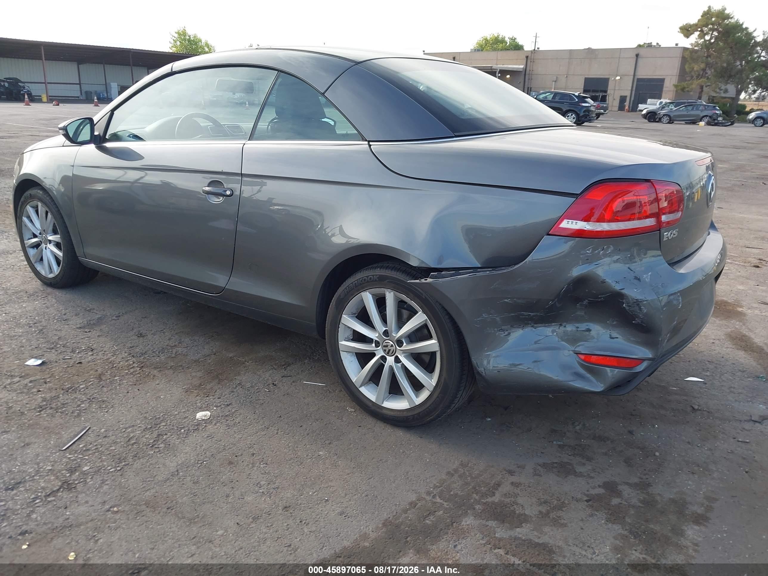 2012 Volkswagen Eos Komfort Серый vin: WVWBW7AH7CV016563