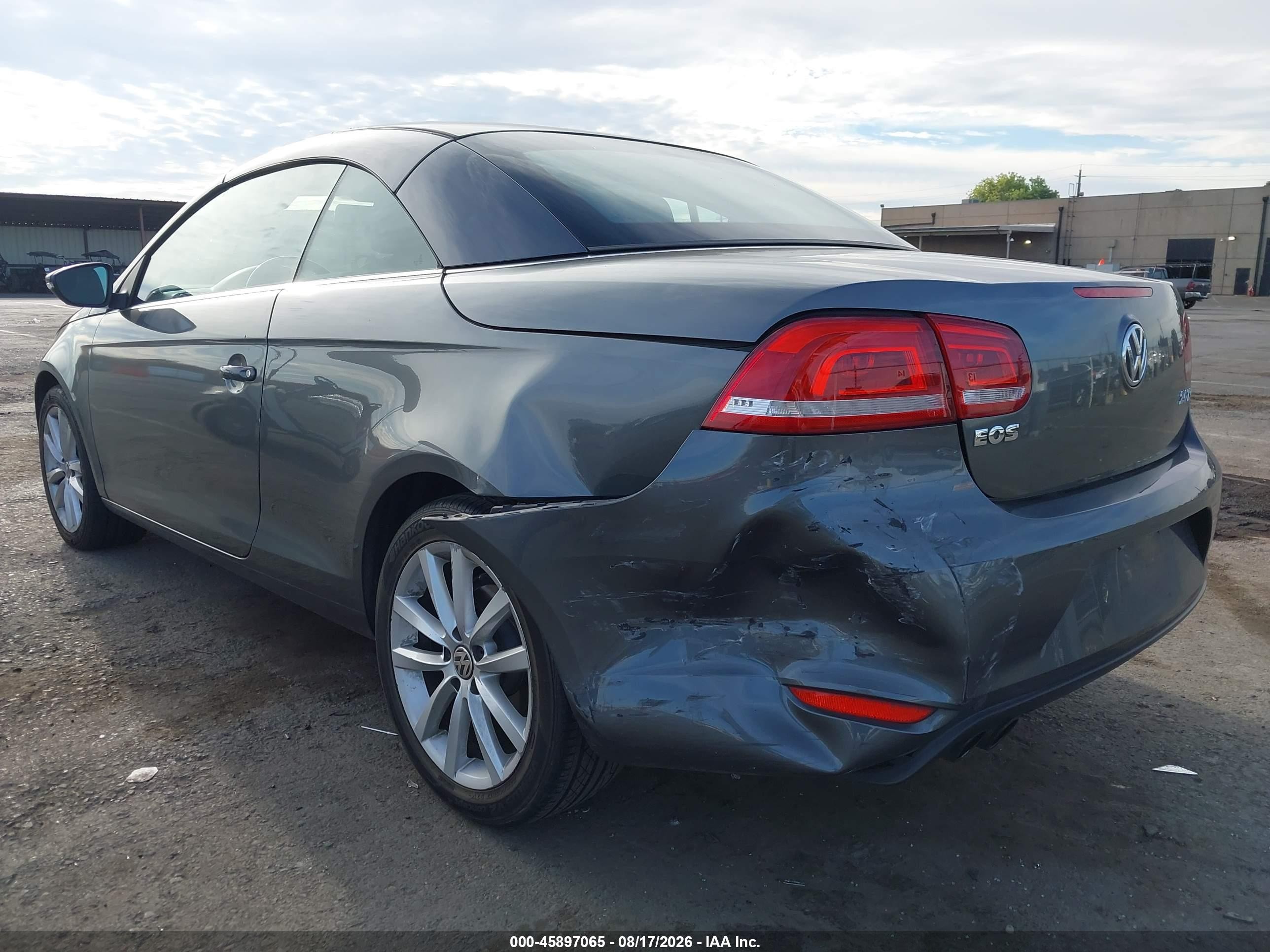 2012 Volkswagen Eos Komfort Серый vin: WVWBW7AH7CV016563