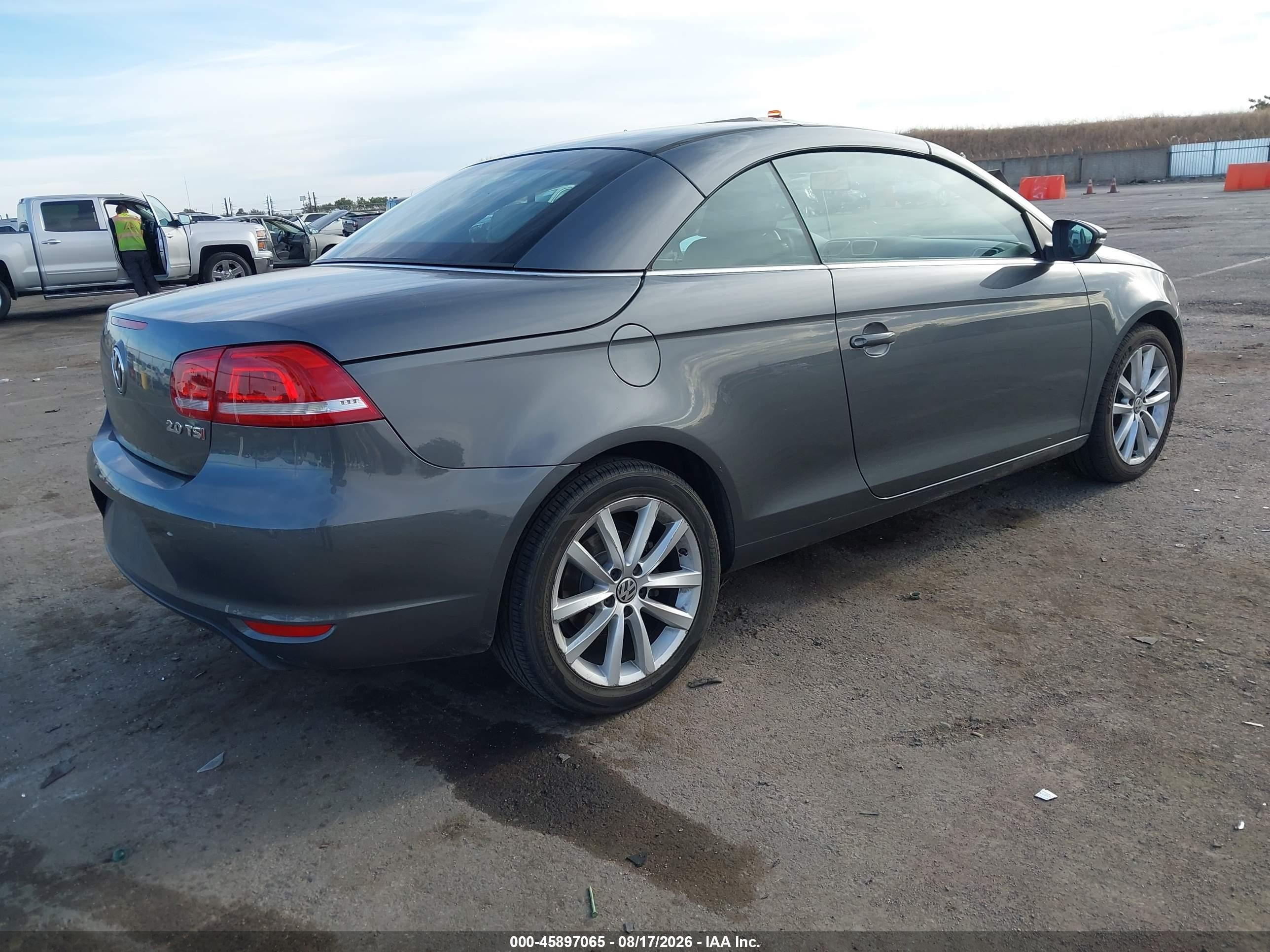 2012 Volkswagen Eos Komfort Серый vin: WVWBW7AH7CV016563