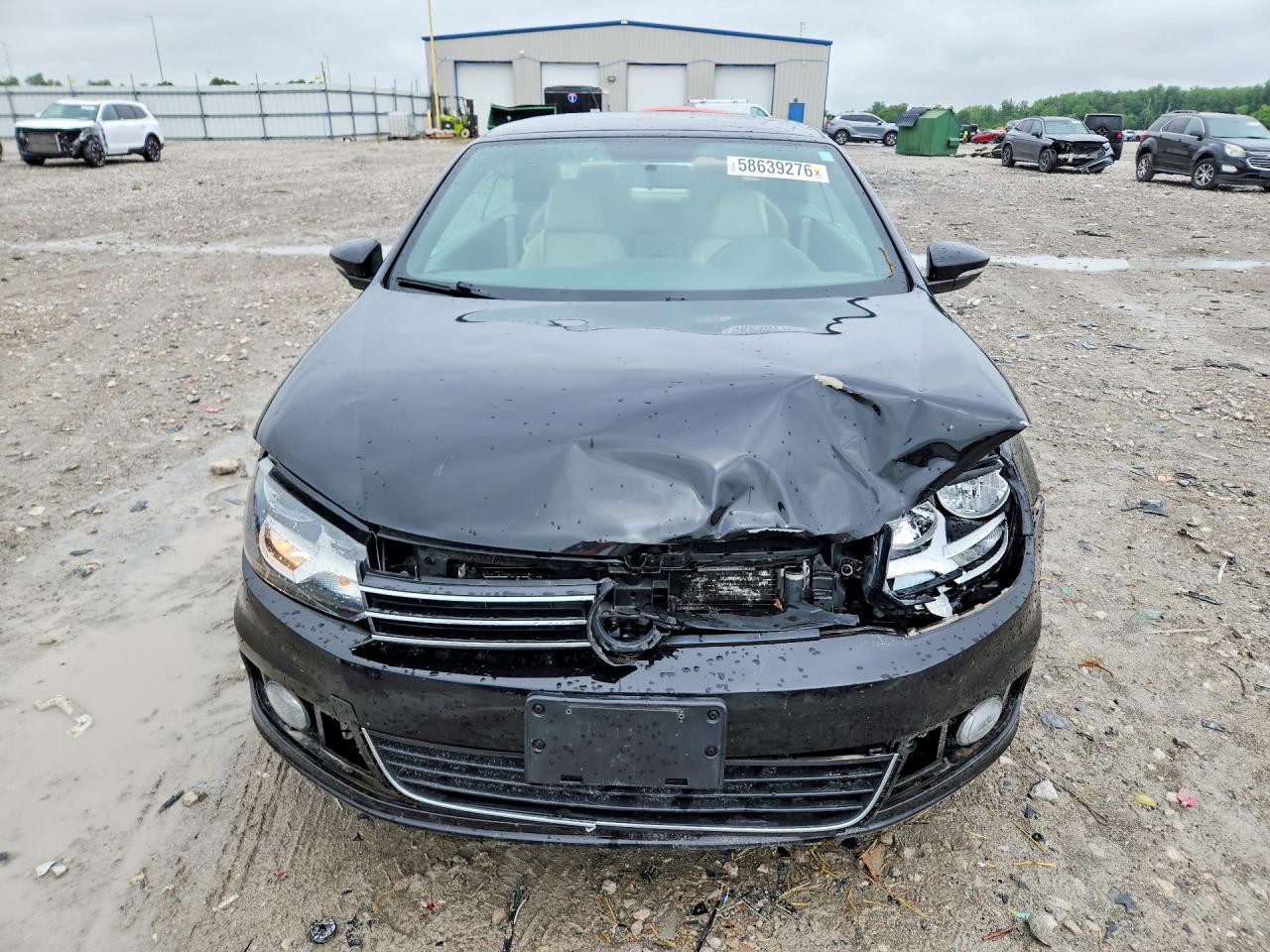 2012 Volkswagen Eos Komfort Black vin: WVWBW7AH8CV011632