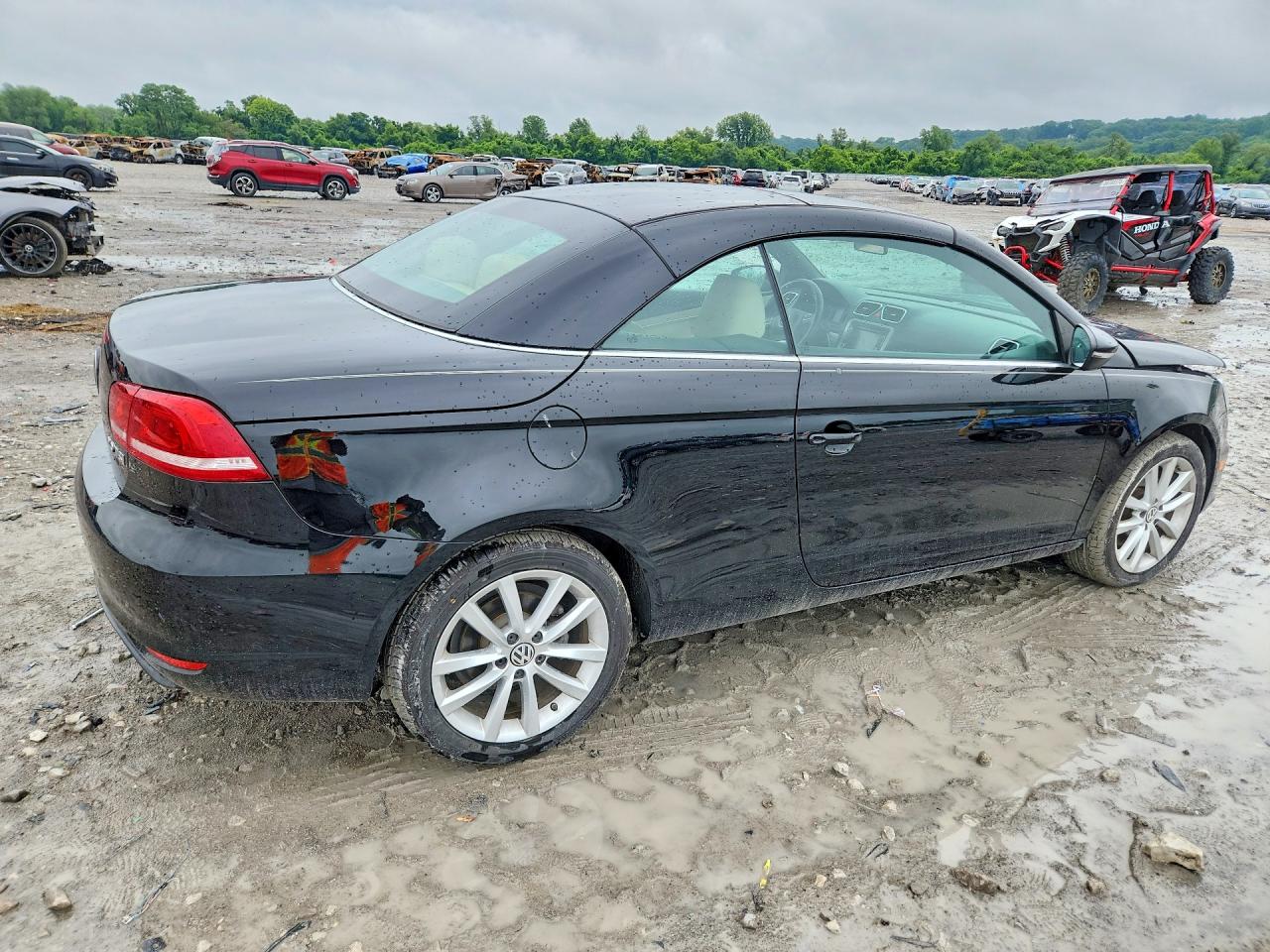 2012 Volkswagen Eos Komfort Black vin: WVWBW7AH8CV011632