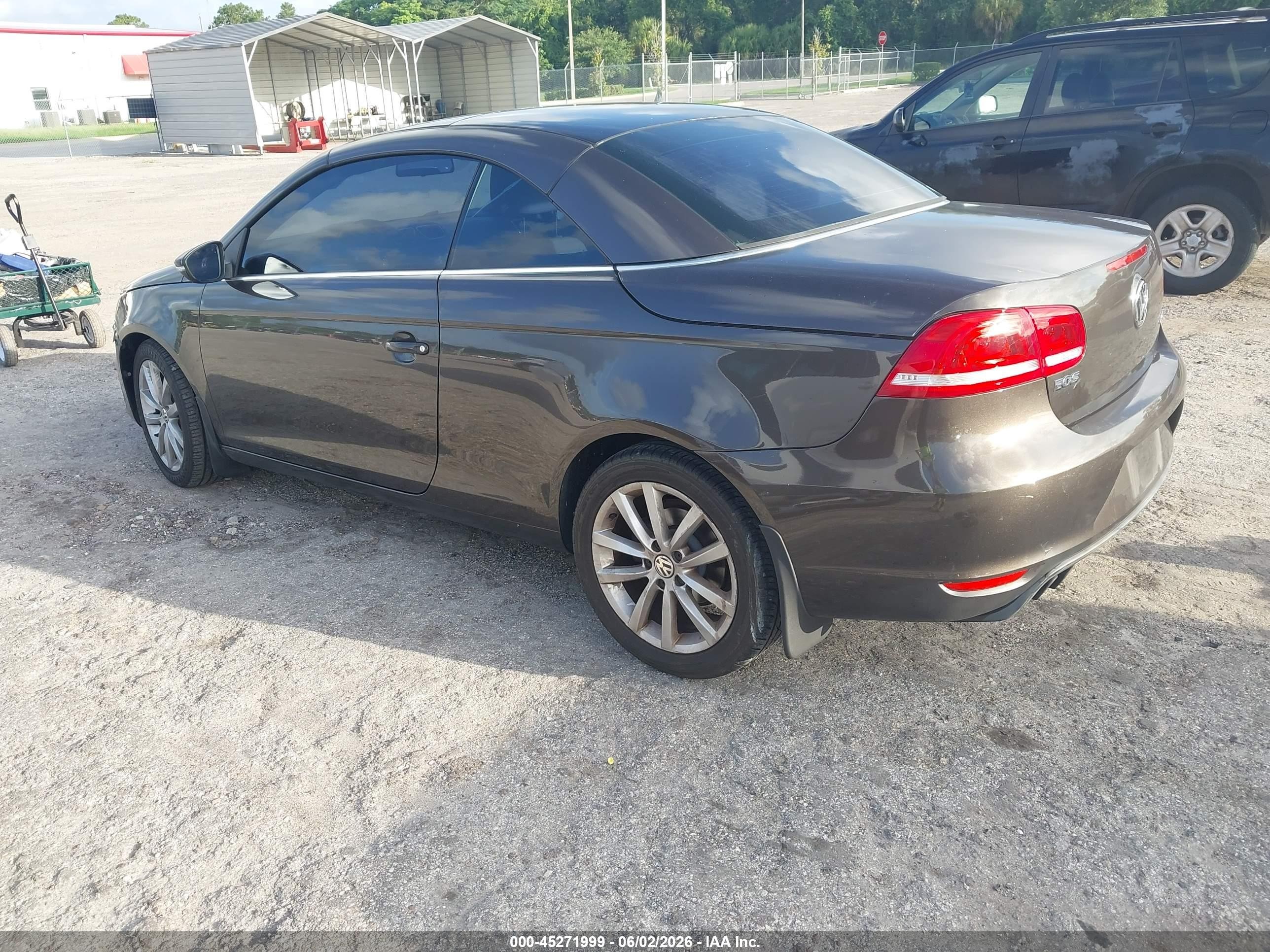 2012 Volkswagen Eos Komfort Gray vin: WVWBW7AH8CV020072