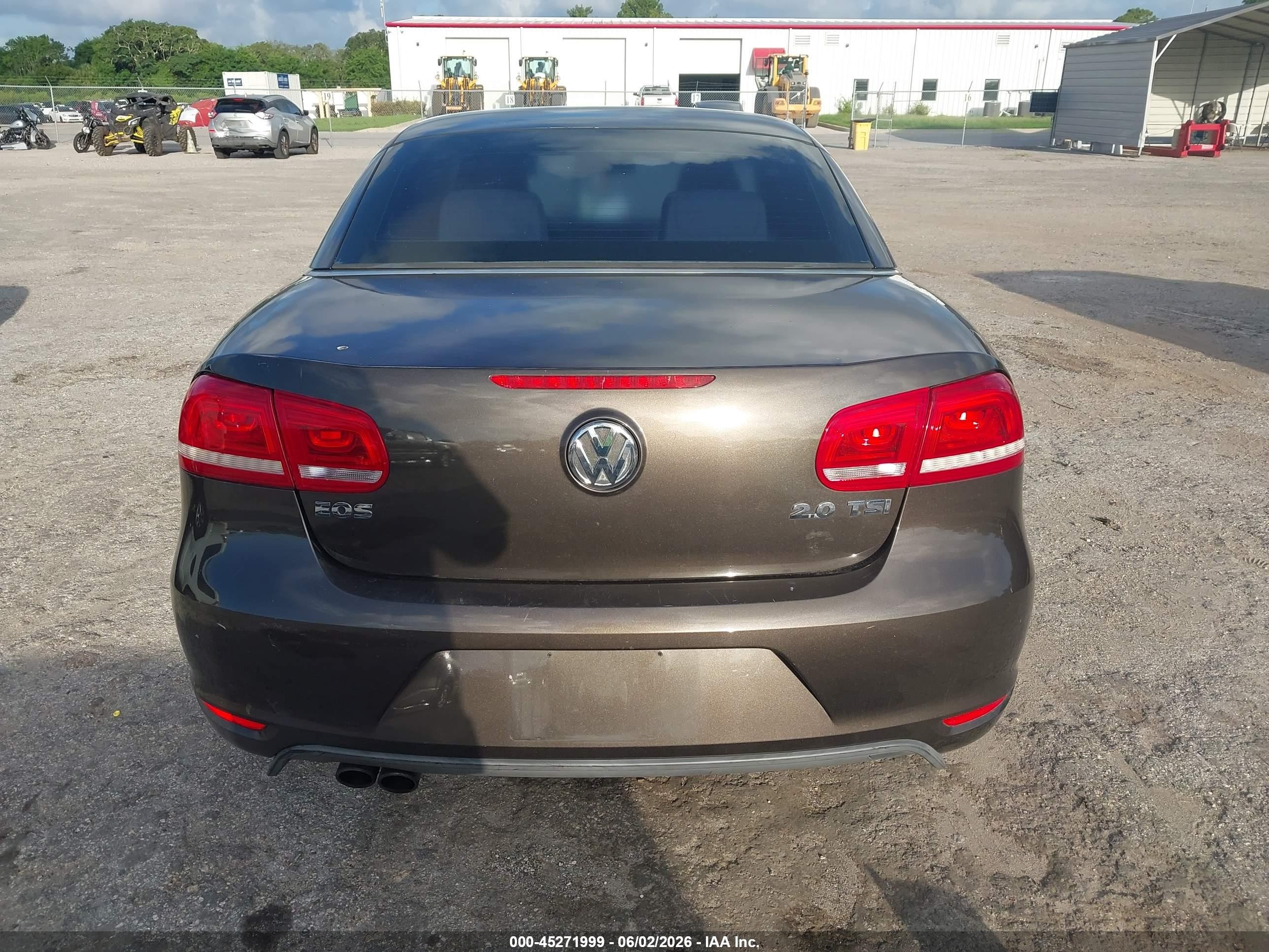 2012 Volkswagen Eos Komfort Gray vin: WVWBW7AH8CV020072