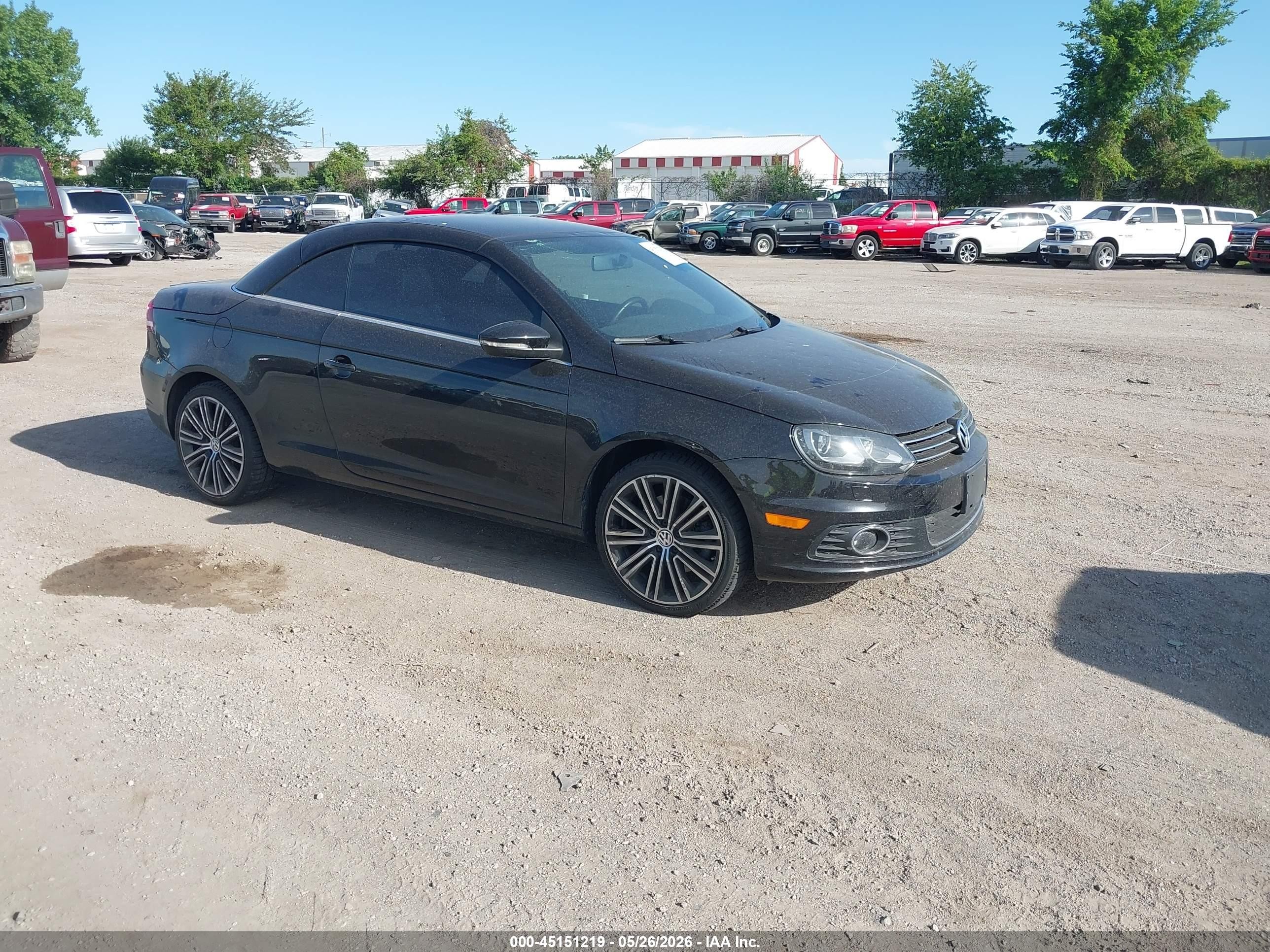 2014 Volkswagen Eos Sport Черный vin: WVWBW8AH0EV007258