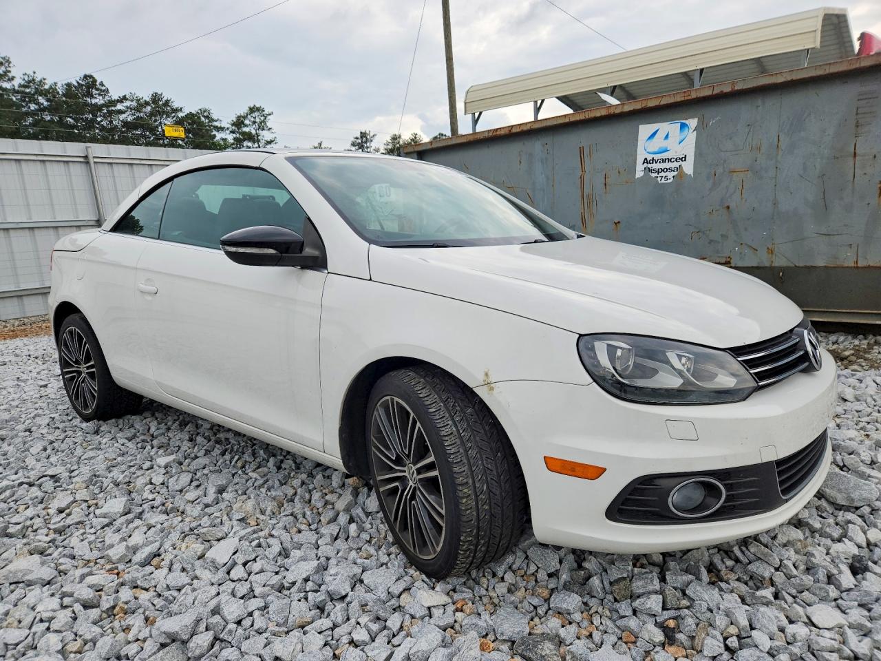 2014 Volkswagen Eos Komfort White vin: WVWBW8AH3EV000191