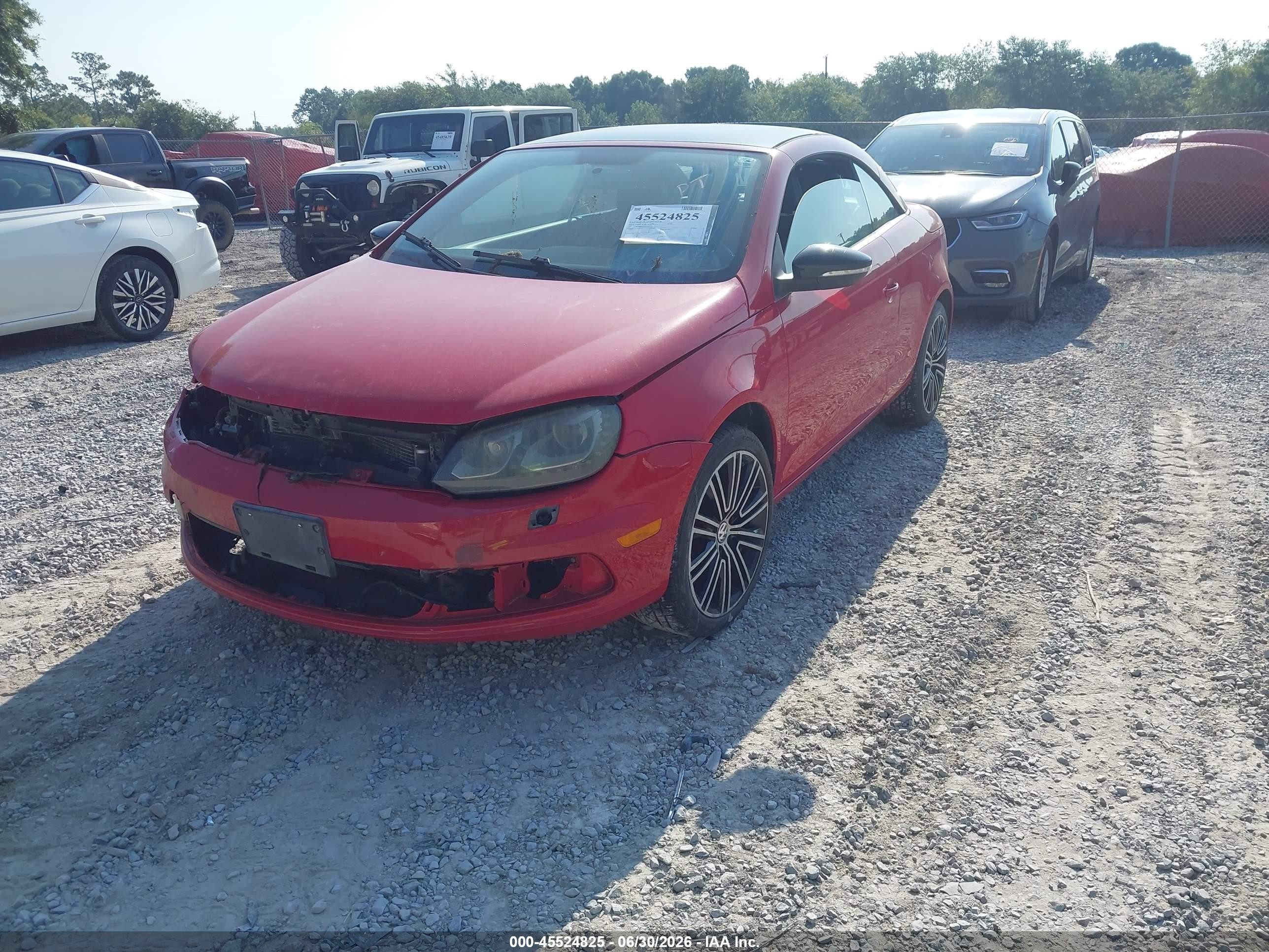 2013 Volkswagen Eos Sport Red vin: WVWBW8AH7DV007305