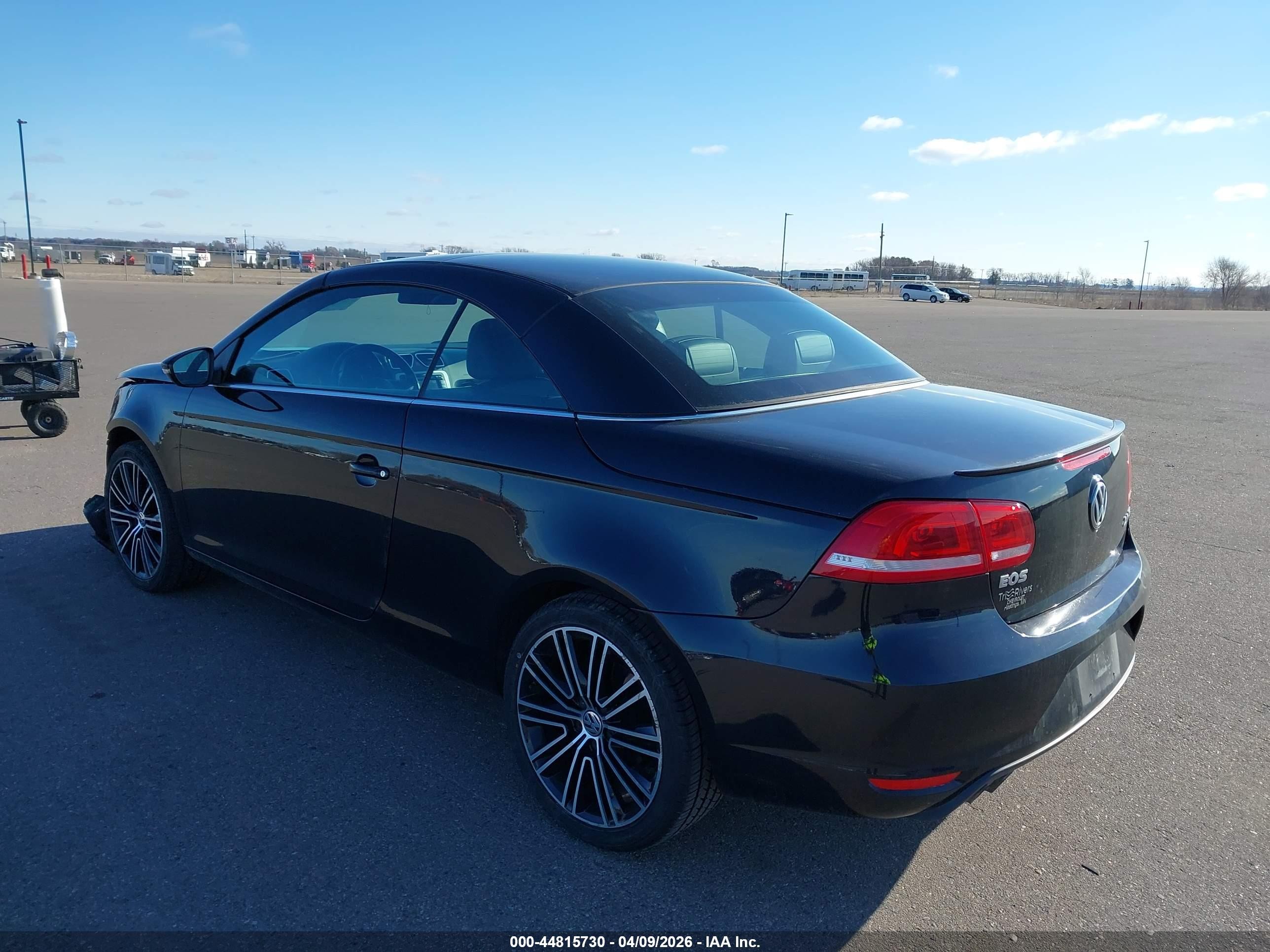 2013 Volkswagen Eos Sport Black vin: WVWBW8AHXDV002180