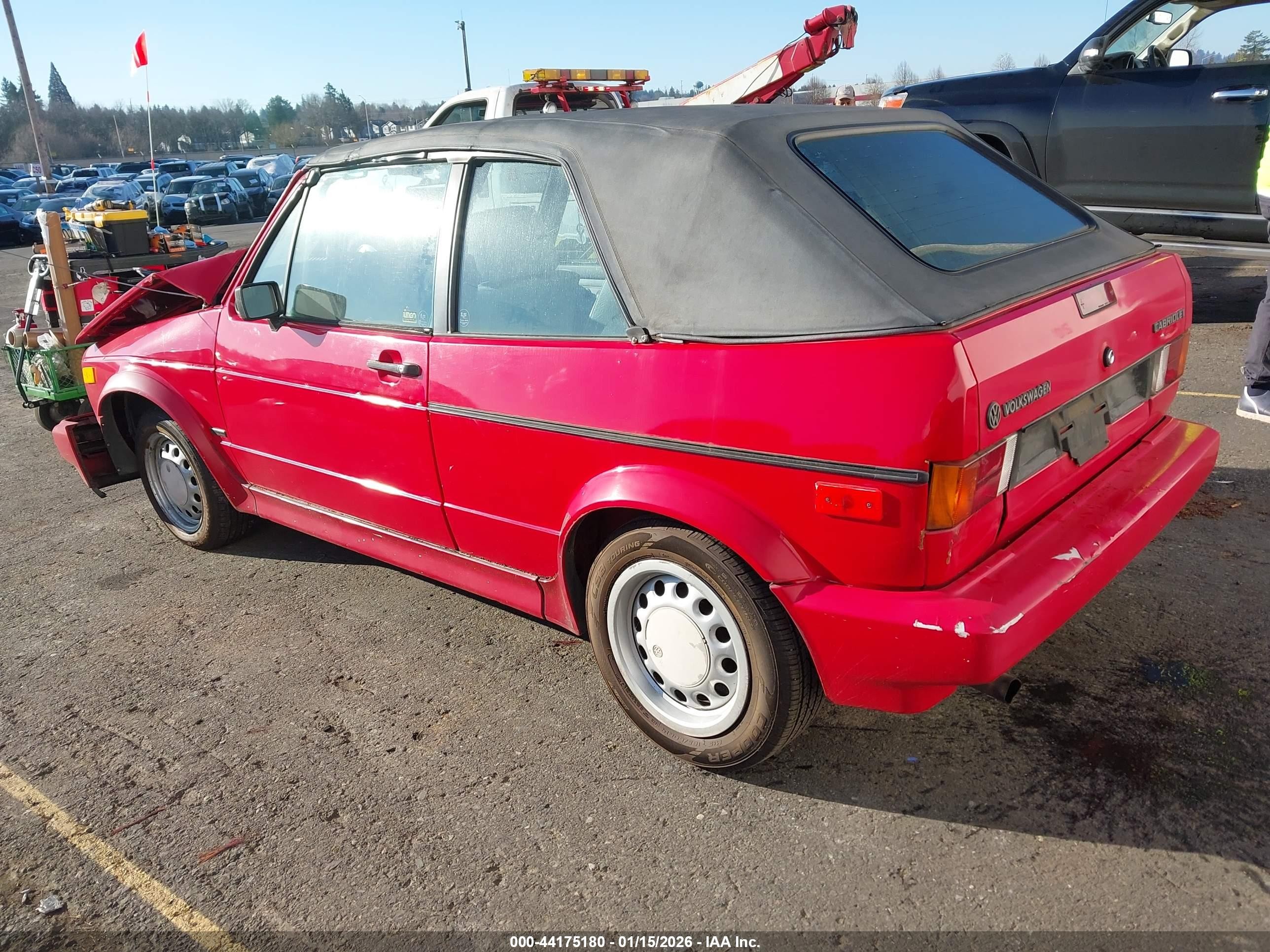 1990 Volkswagen Cabriolet   Red vin: WVWCB5151LK004601