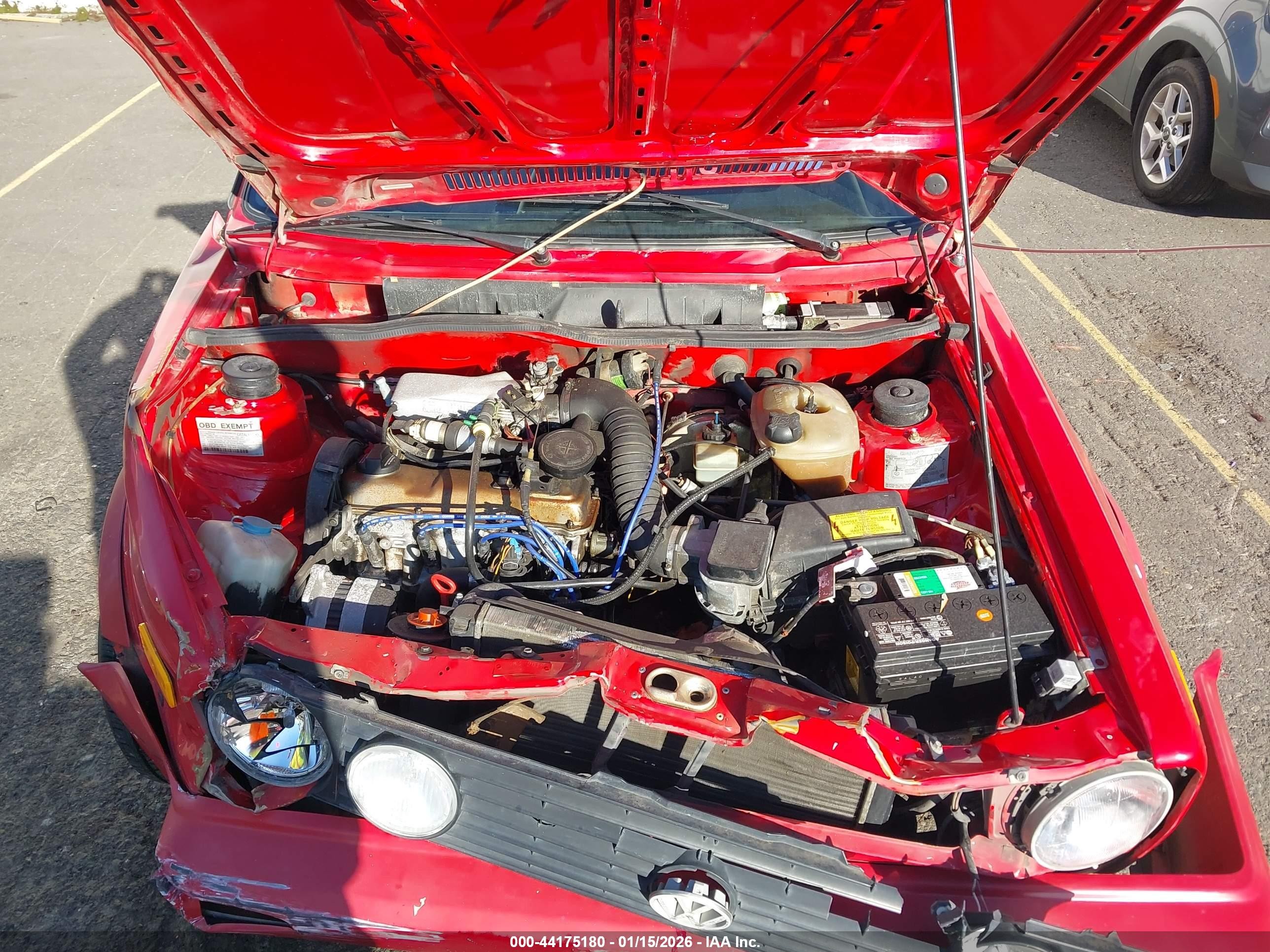 1990 Volkswagen Cabriolet   Red vin: WVWCB5151LK004601
