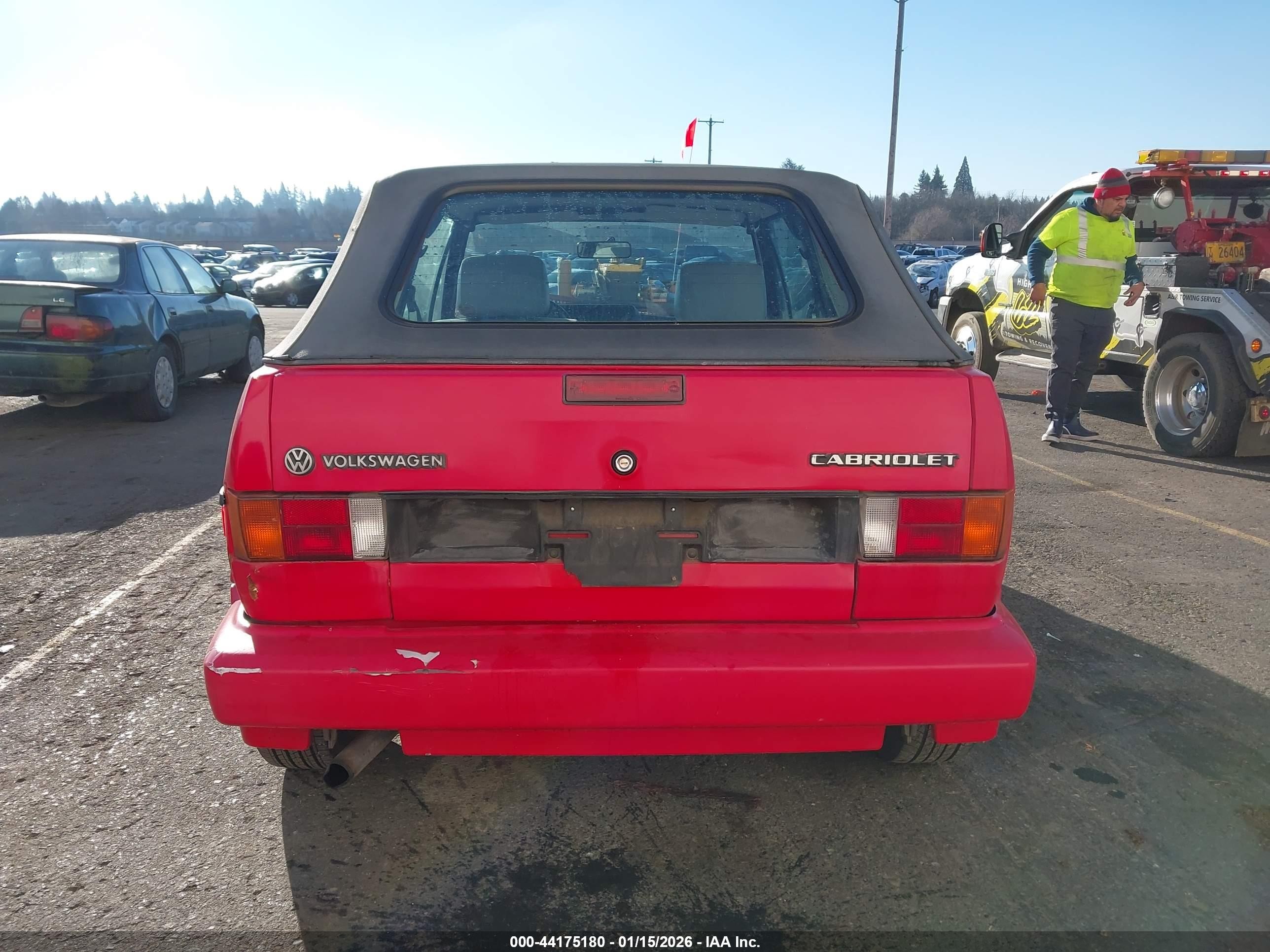 1990 Volkswagen Cabriolet   Red vin: WVWCB5151LK004601