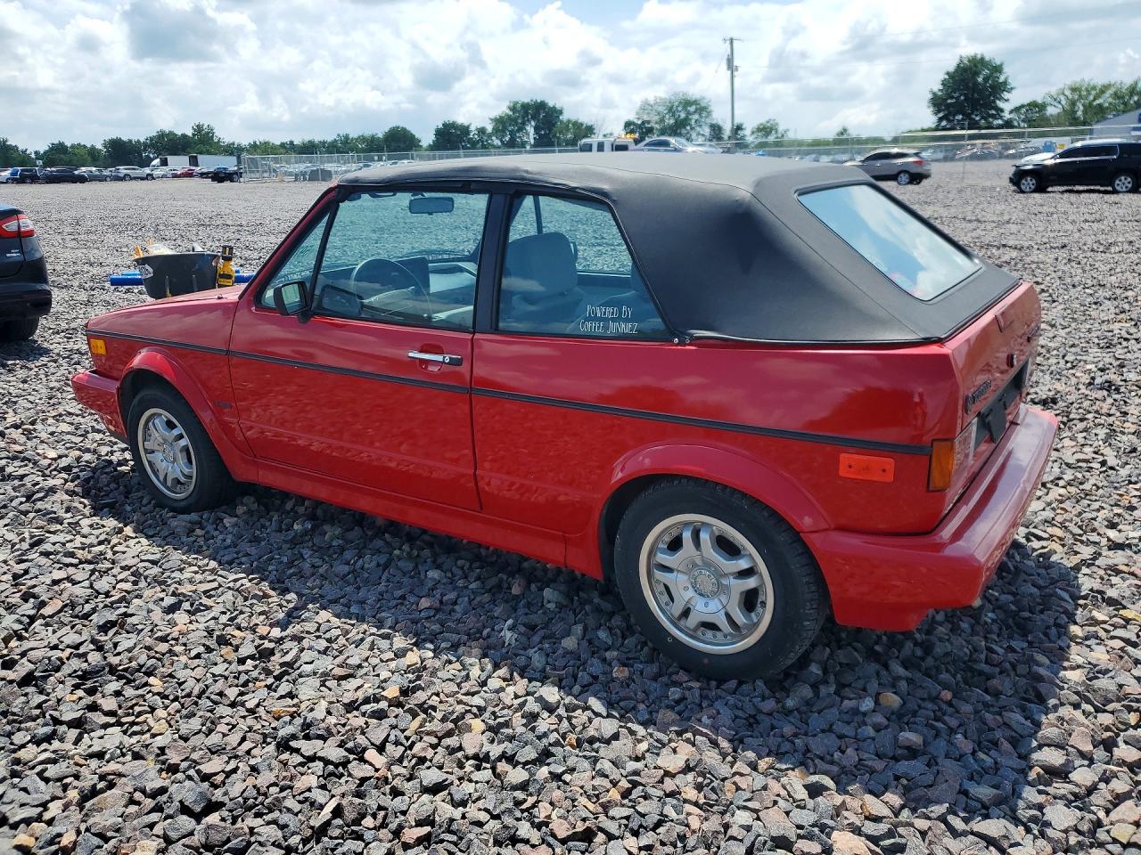 1990 Volkswagen Cabriolet Red vin: WVWCB5157LK010435