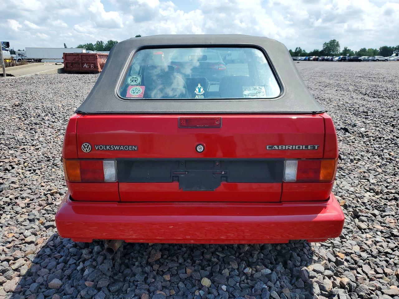 1990 Volkswagen Cabriolet Red vin: WVWCB5157LK010435