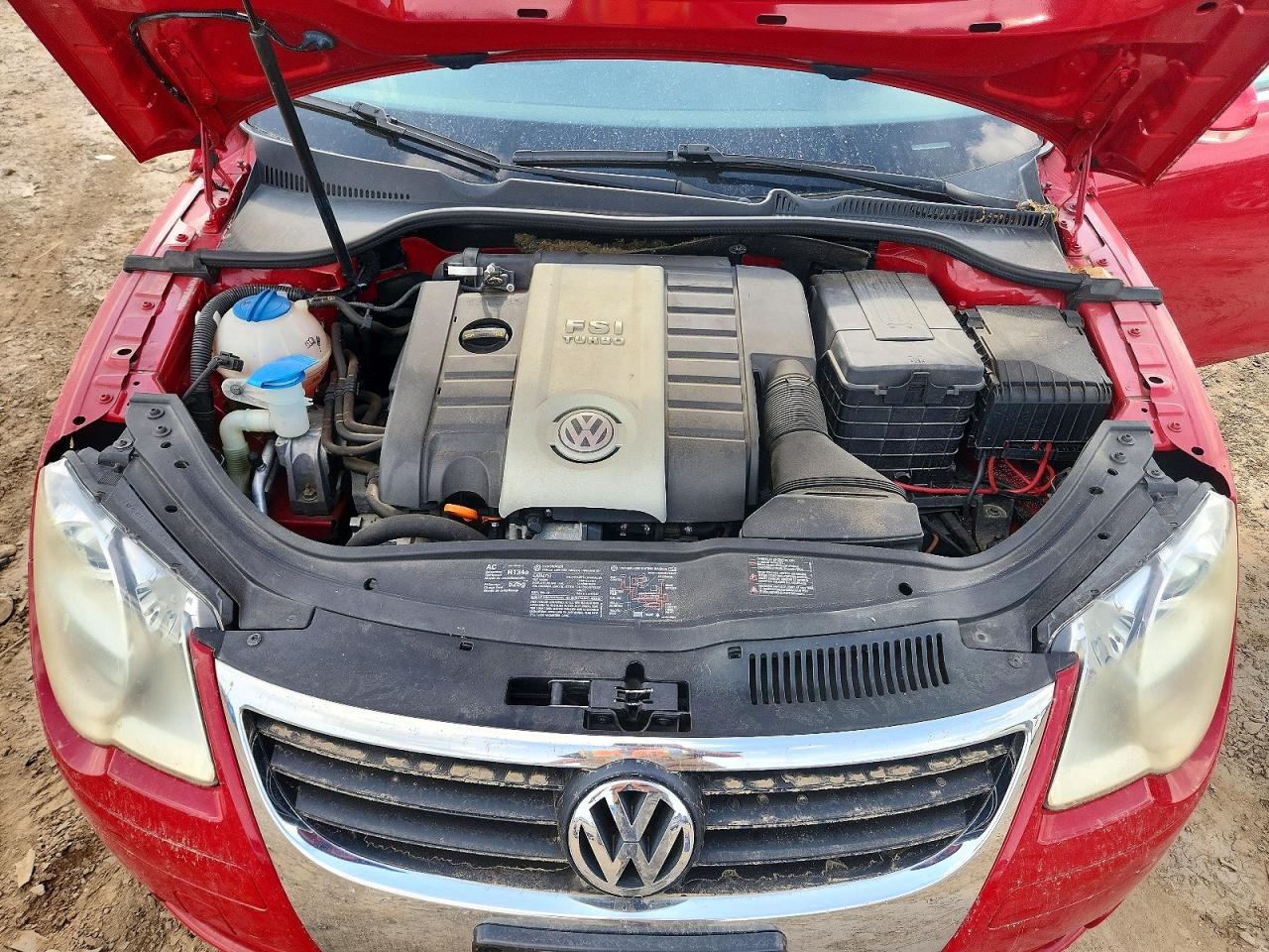2007 Volkswagen Eos 2.0t Sport Red vin: WVWDA71F17V003769