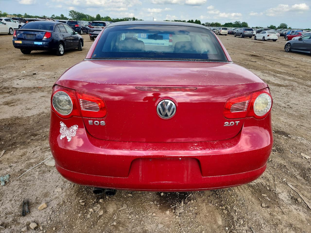 2007 Volkswagen Eos 2.0t Sport Red vin: WVWDA71F17V003769