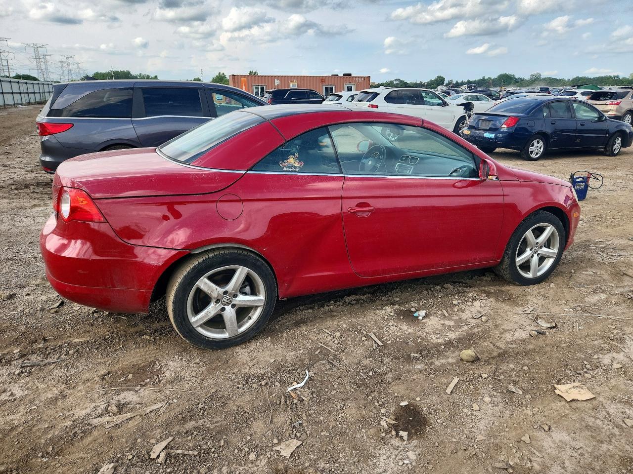 2007 Volkswagen Eos 2.0t Sport Red vin: WVWDA71F17V003769