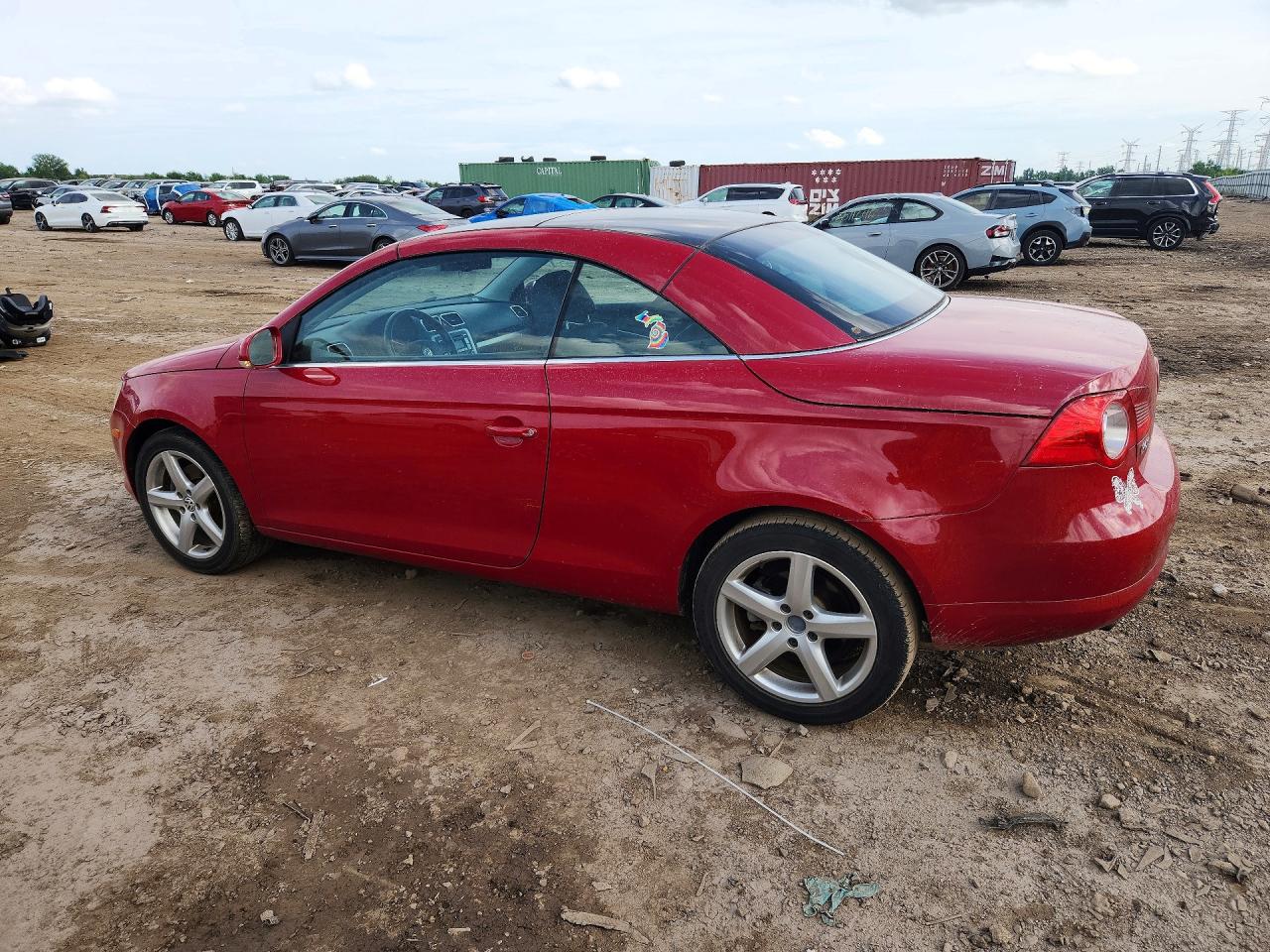 2007 Volkswagen Eos 2.0t Sport Red vin: WVWDA71F17V003769